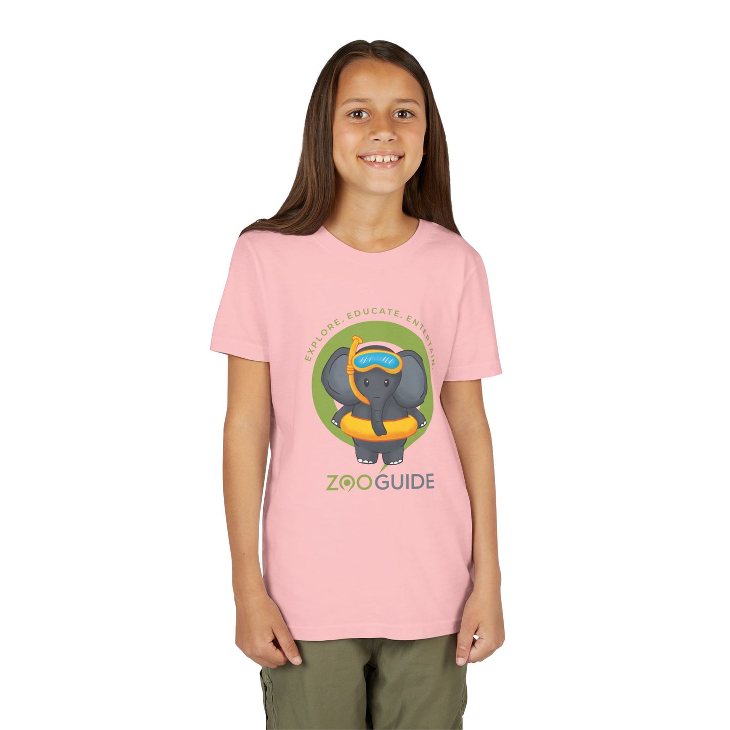 African Elephant "Beach Day" in Zoo Guide™ Waypoint Icon Youth Tee Shirt by Zoo Guide™