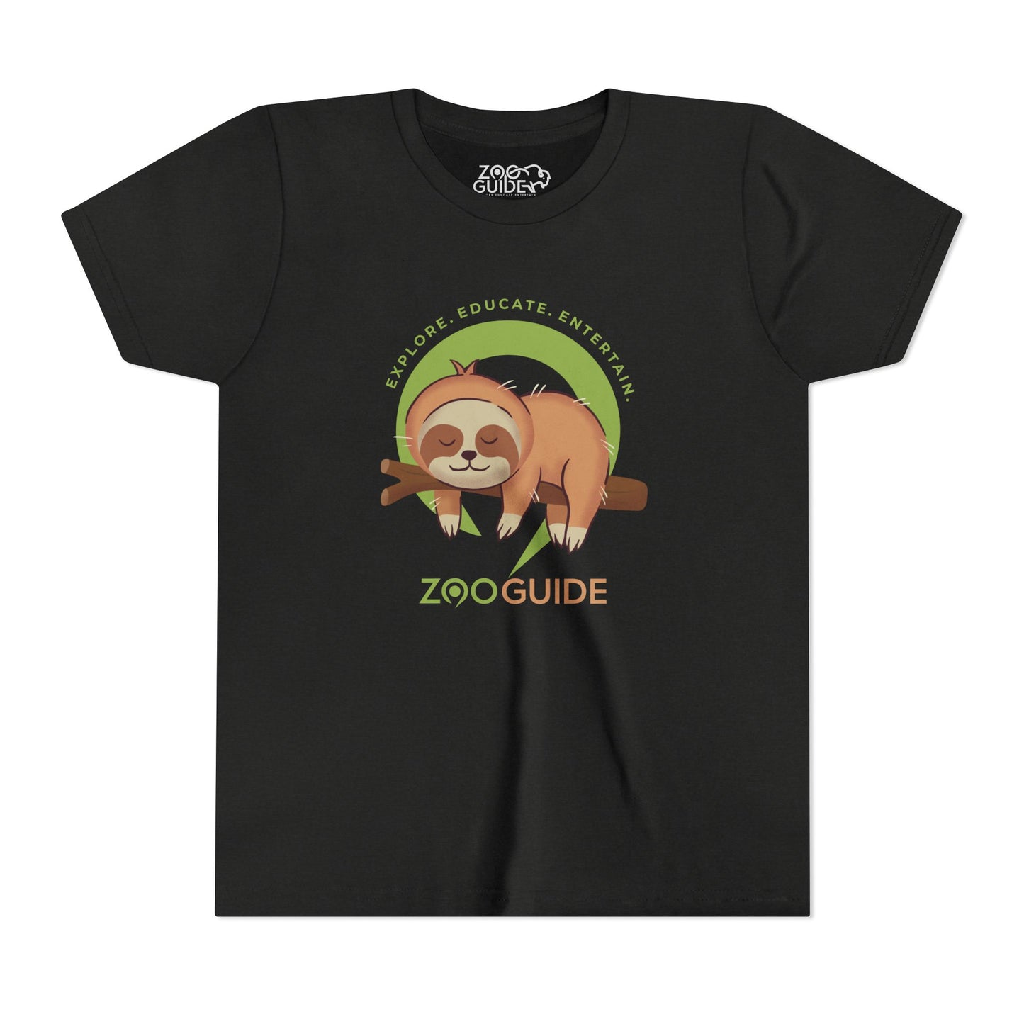 Sleeping Sloth in Zoo Guide™ Waypoint Icon Youth Tee Shirt by Zoo Guide™