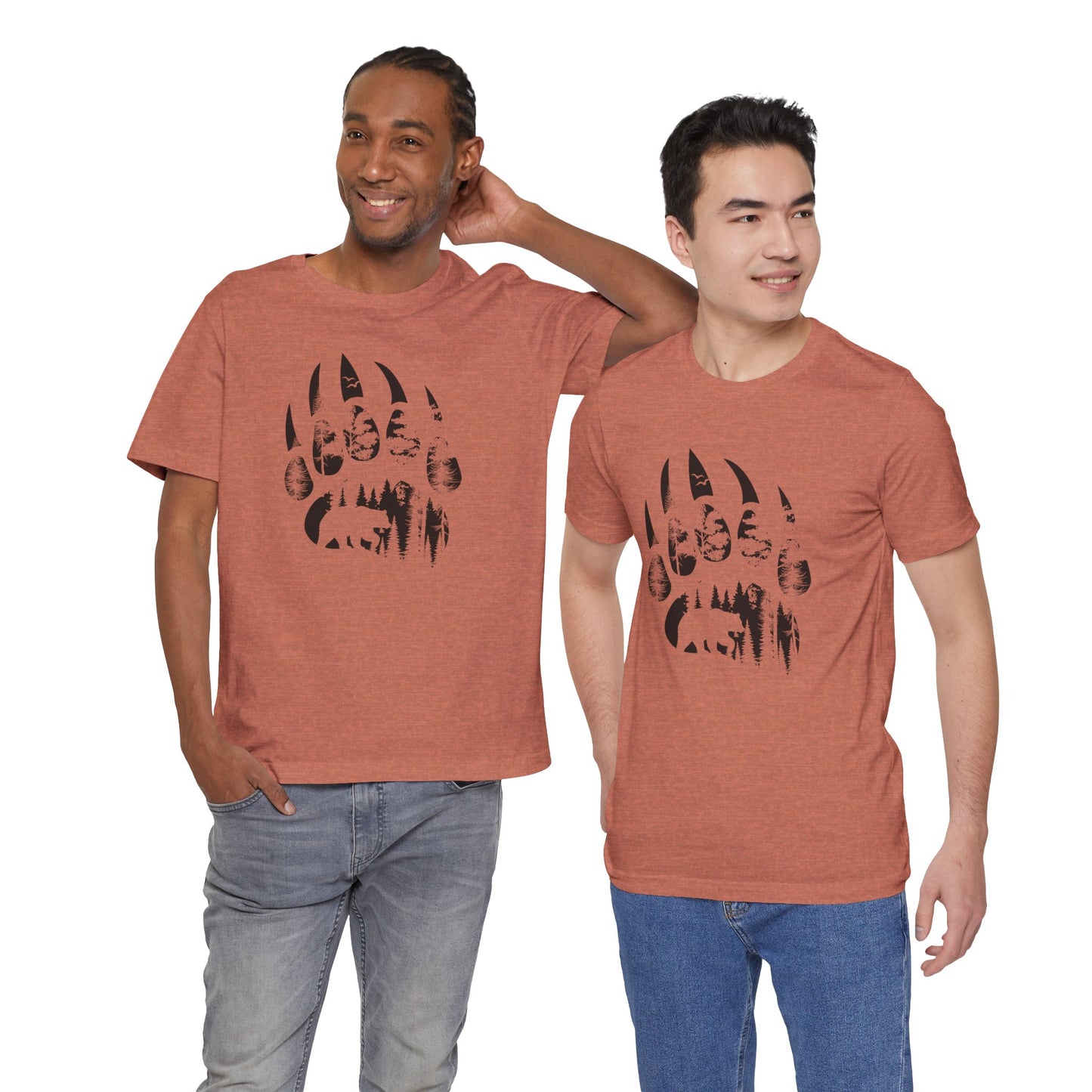 Bear Print Adult Unisex Tee Shirt by Zoo Guide™