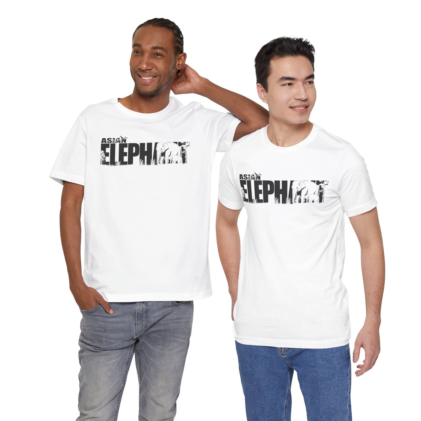 ASIAN ELEPHANT Adult Unisex Tee Shirt by Zoo Guide™