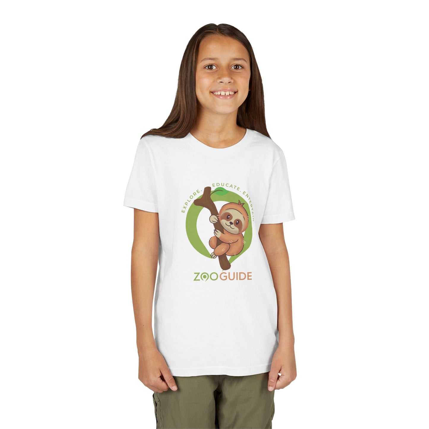 Sloth in Tree in Zoo Guide™ Waypoint Icon Youth Tee Shirt by Zoo Guide™