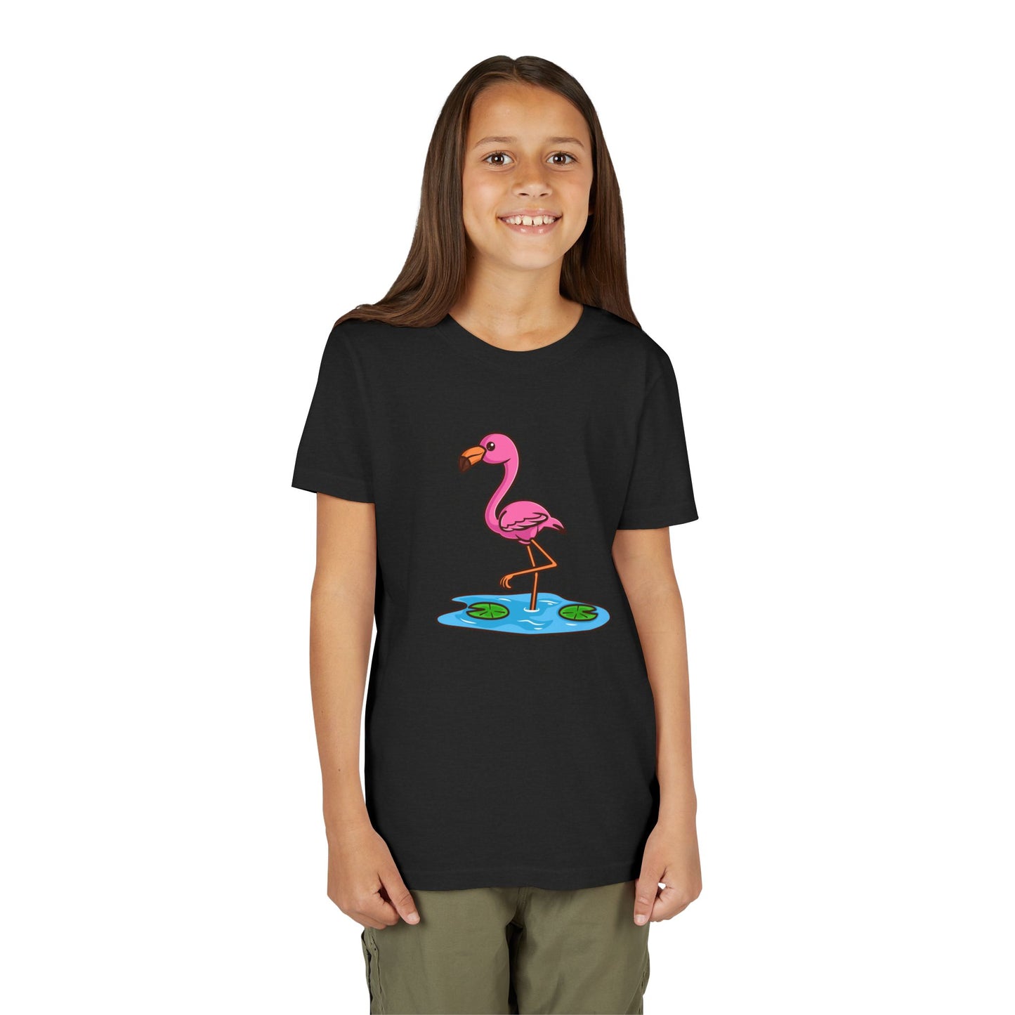 Flamingo Kawaii Style Youth Tee Shirt by Zoo Guide™