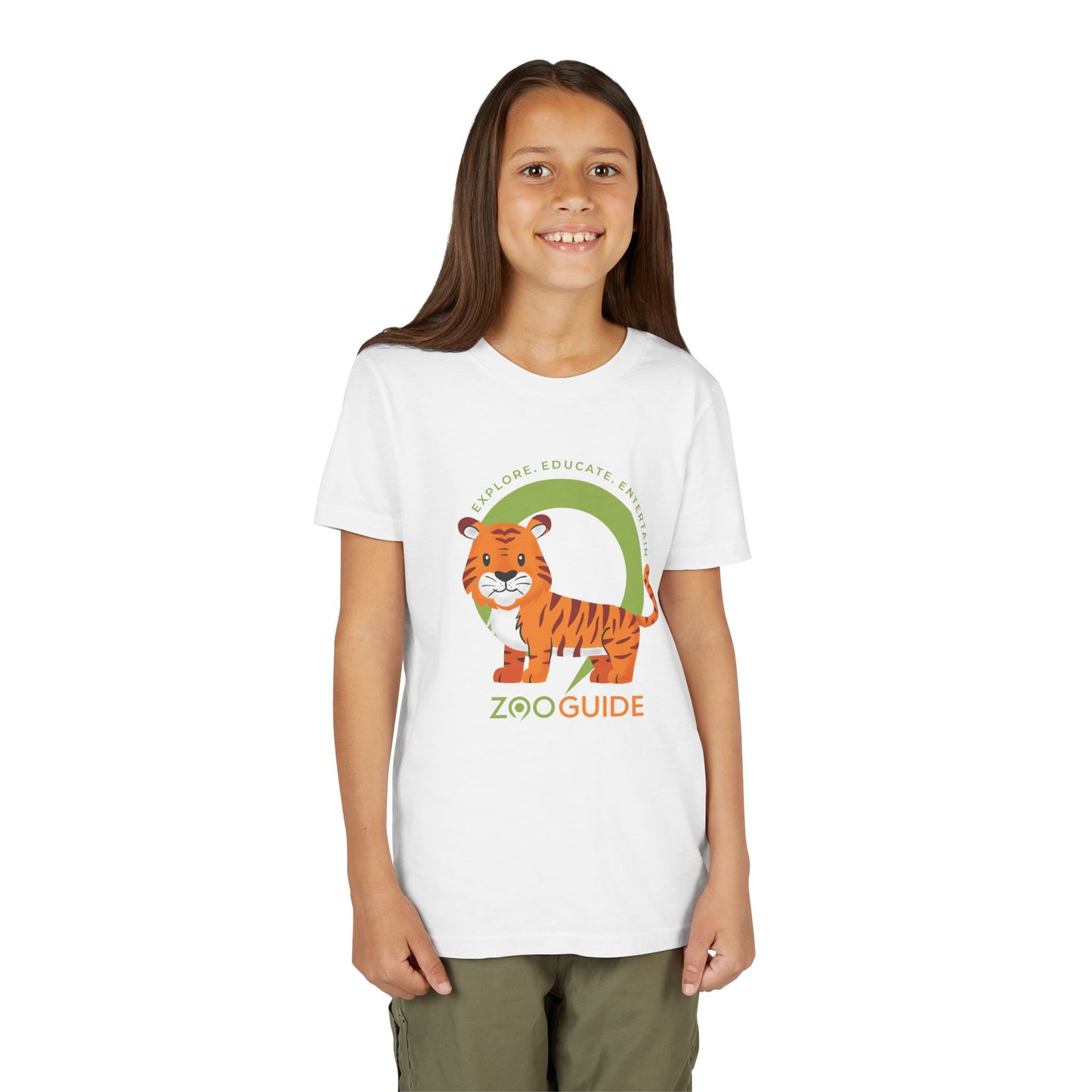 Tiger in Zoo Guide™ Waypoint Icon Youth Tee Shirt by Zoo Guide™