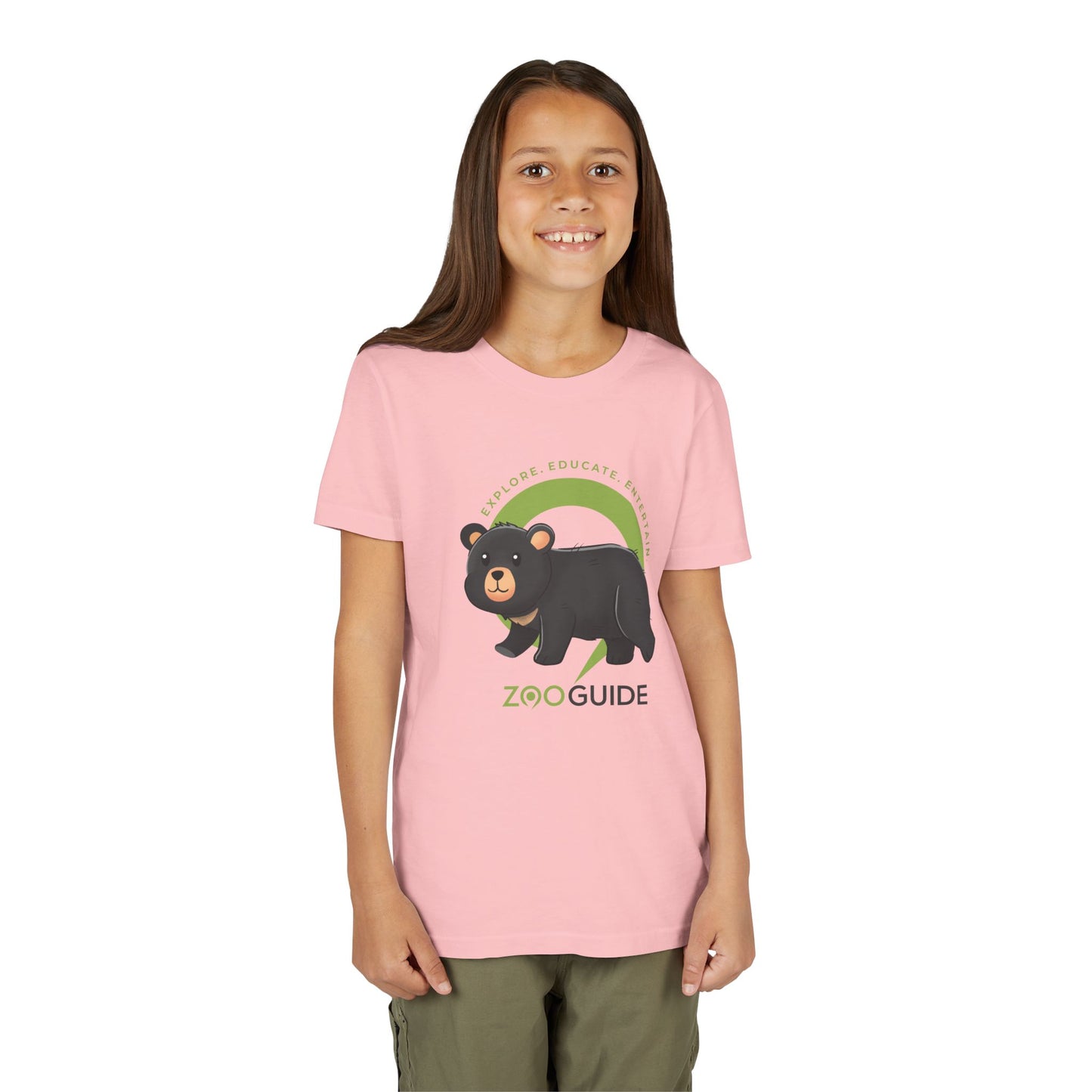 American Black Bear in Zoo Guide™ Waypoint Icon Youth Tee Shirt by Zoo Guide™