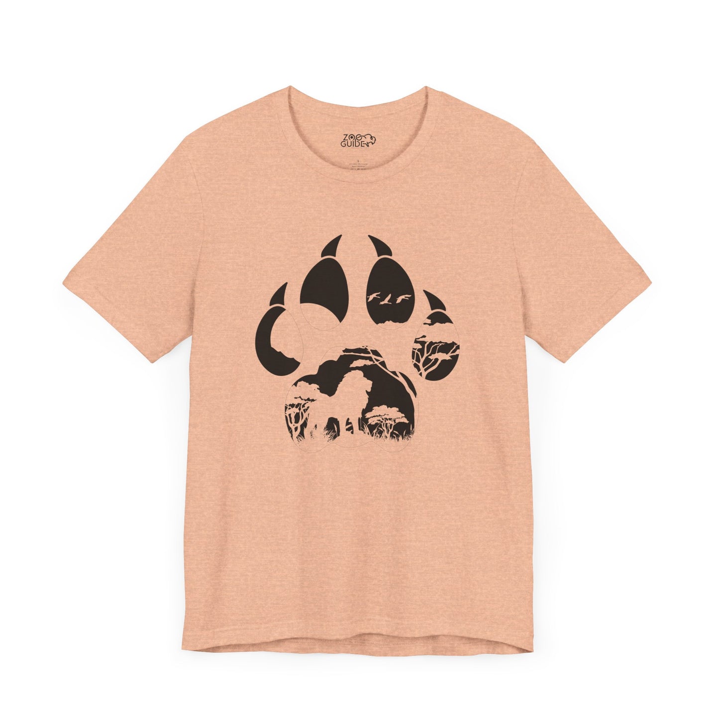 African Lion Print Adult Unisex Tee Shirt by Zoo Guide™