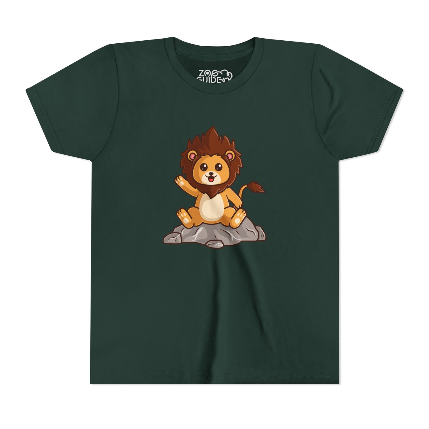 African Lion Kawaii Style Youth Tee Shirt by Zoo Guide™