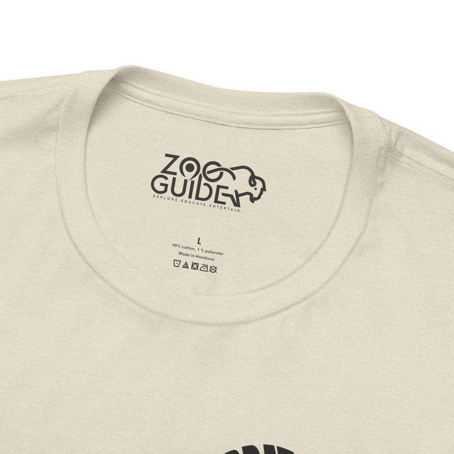 Bison Word Art Adult Unisex Short Sleeve Tee