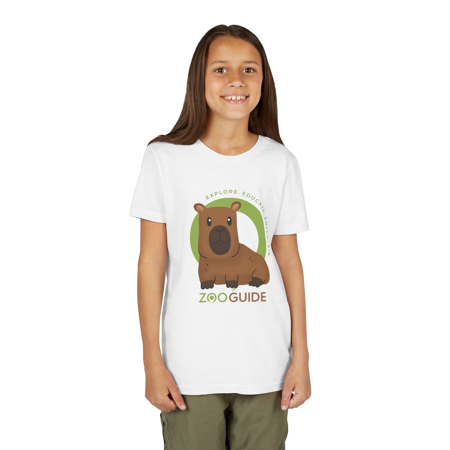 Capybara in Zoo Guide™ Waypoint Icon Youth Tee Shirt by Zoo Guide™