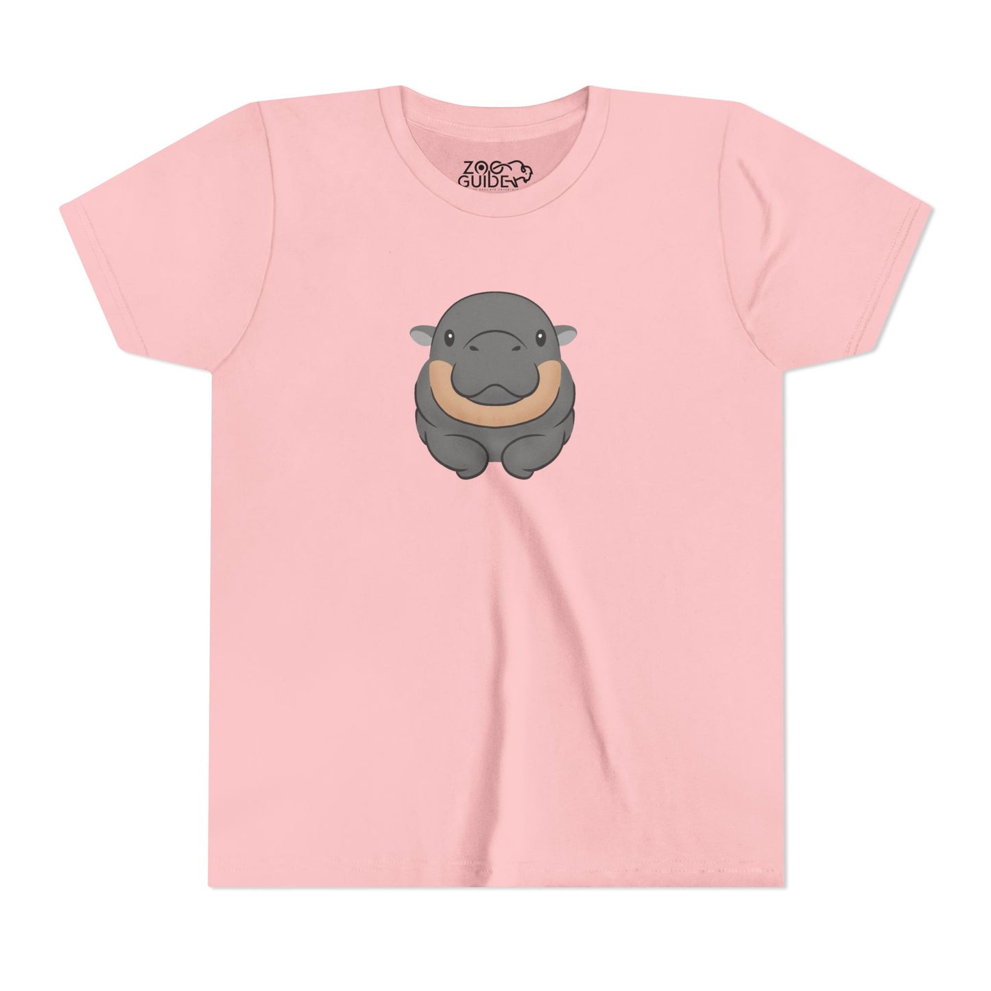 Pygmy Hippo Laying Down Youth Tee Shirt by Zoo Guide™