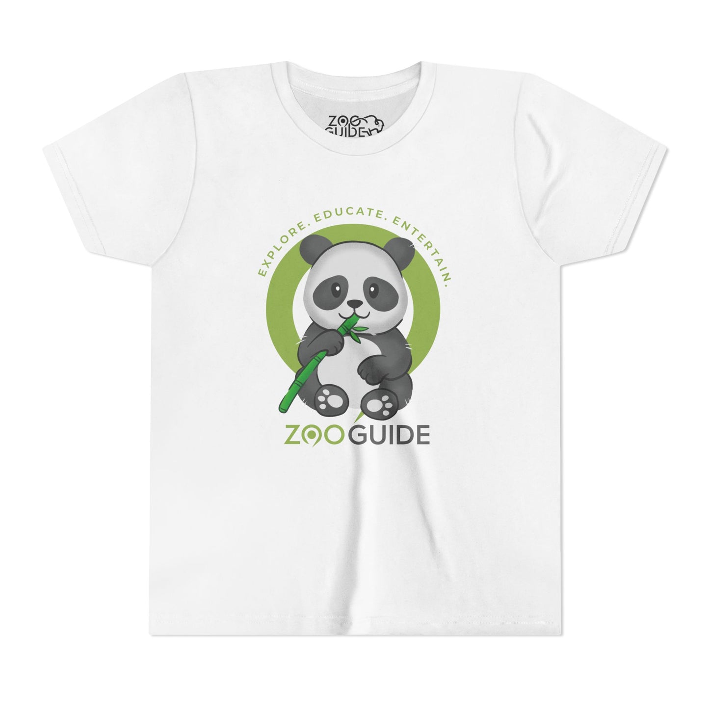 Panda Eating Bamboo in Zoo Guide™ Waypoint Icon Youth Tee Shirt by Zoo Guide™