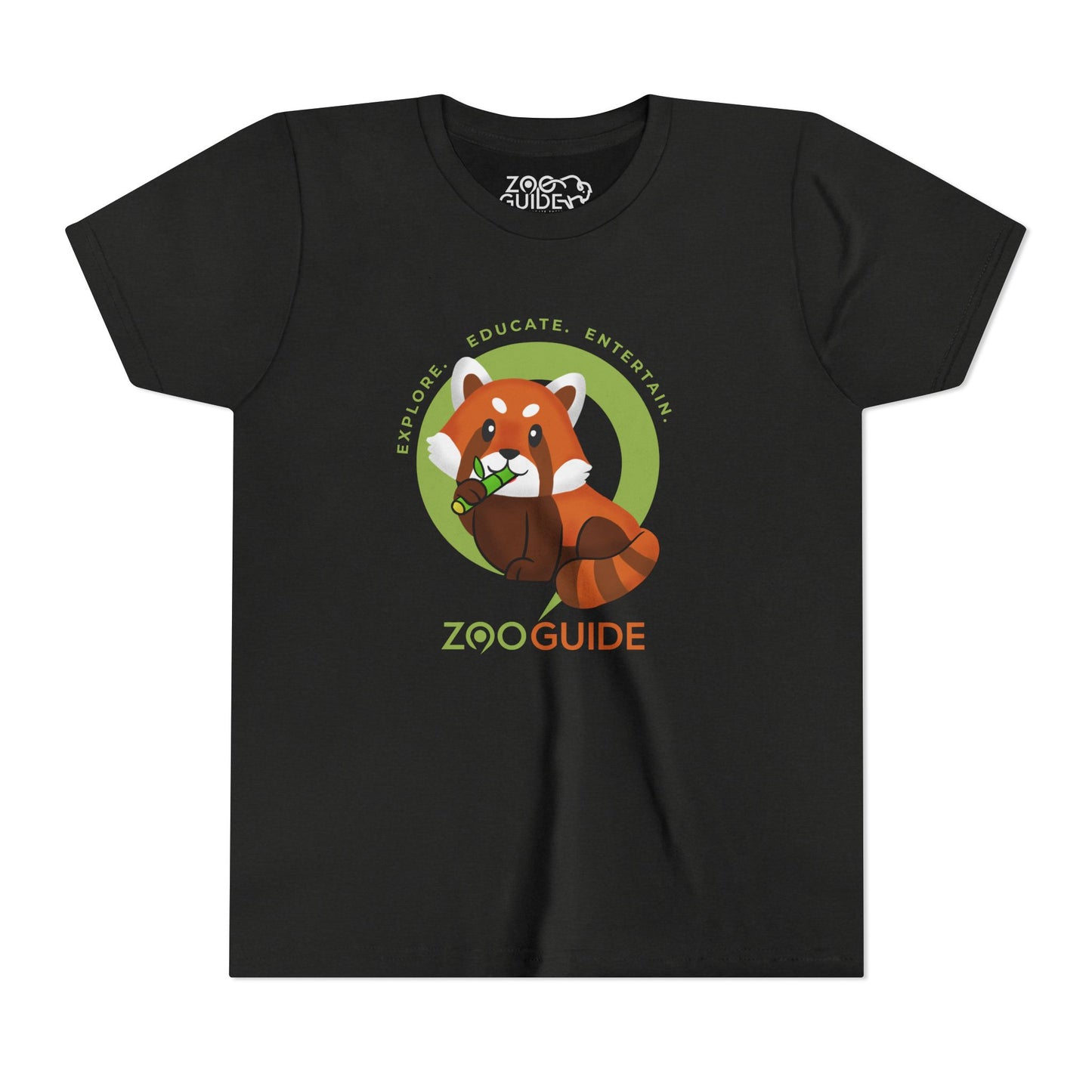 Red Panda Eating Bamboo in Zoo Guide™ Waypoint Icon Youth Tee Shirt by Zoo Guide™