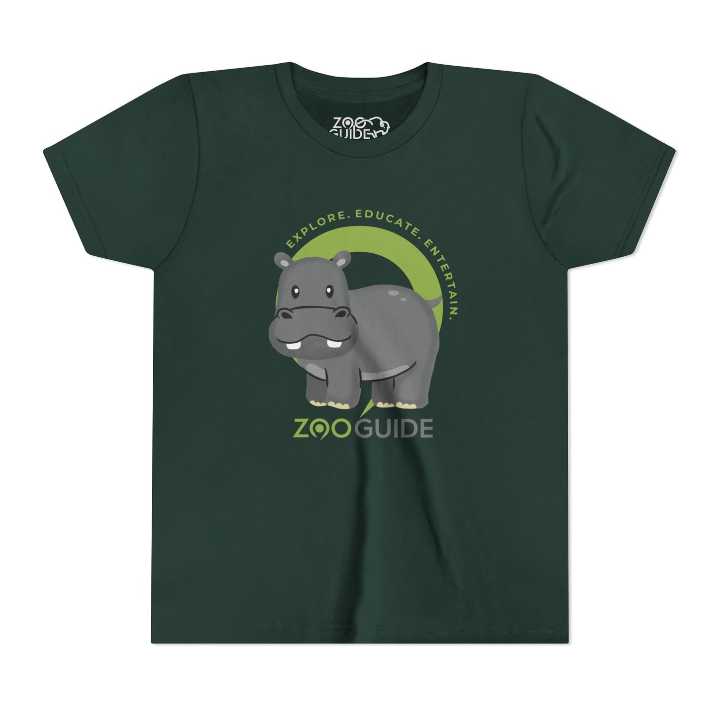 Hippo in Zoo Guide™ Waypoint Icon Youth Tee Shirt by Zoo Guide™