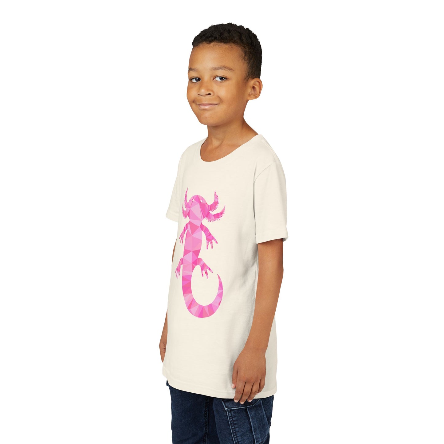 Axolotl Geometric Design Youth Tee Shirt by Zoo Guide™