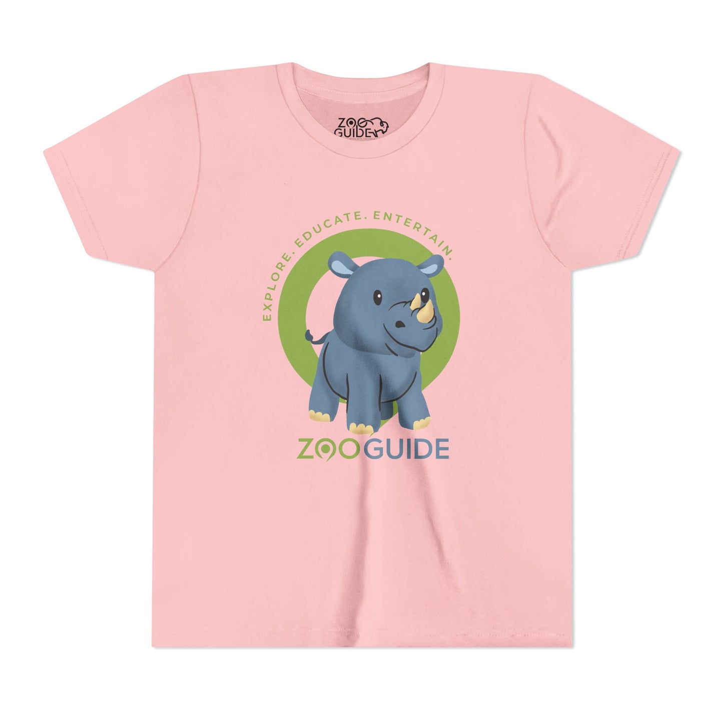 Rhino in Zoo Guide™ Waypoint Icon Youth Tee Shirt by Zoo Guide™