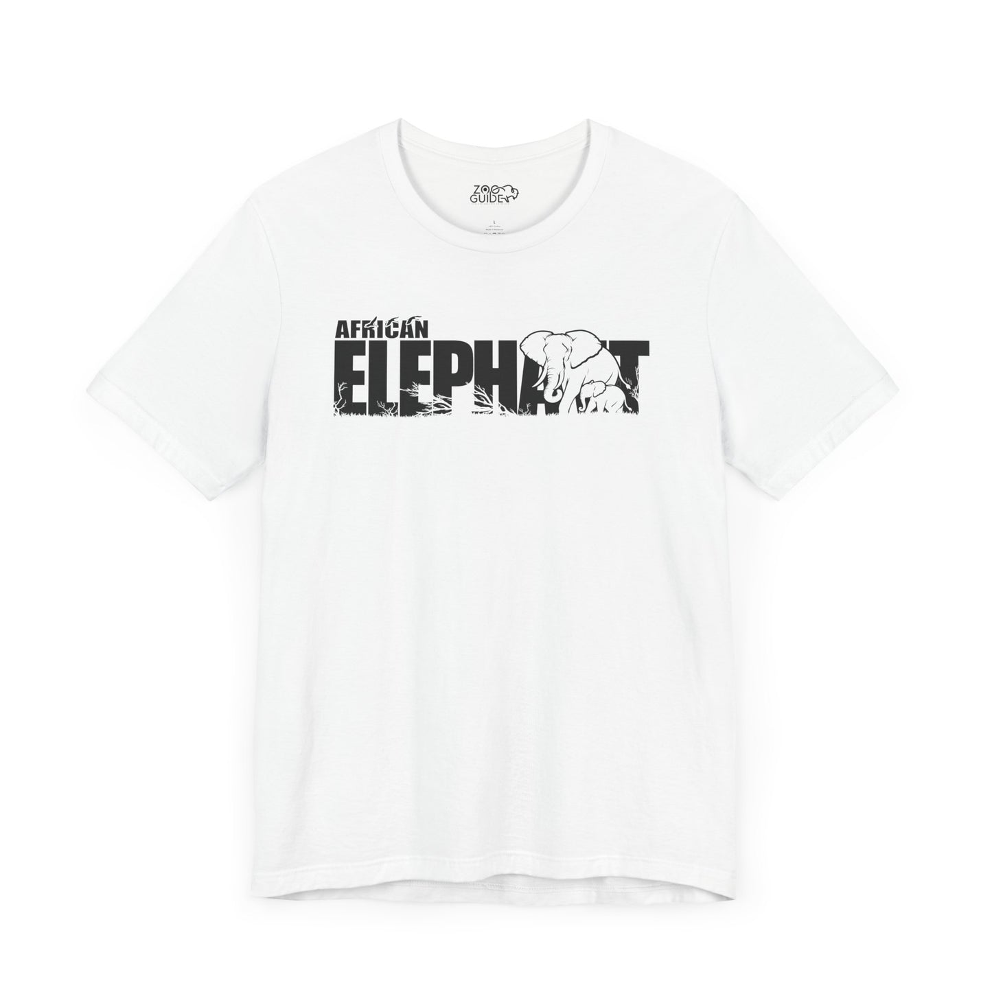 AFRICAN ELEPHANT Adult Unisex Tee Shirt by Zoo Guide™