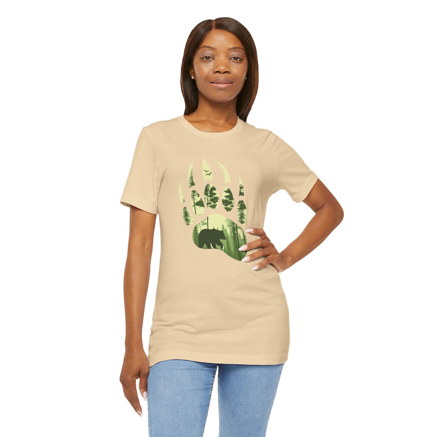 Bear Print Adult Unisex Tee Shirt by Zoo Guide™