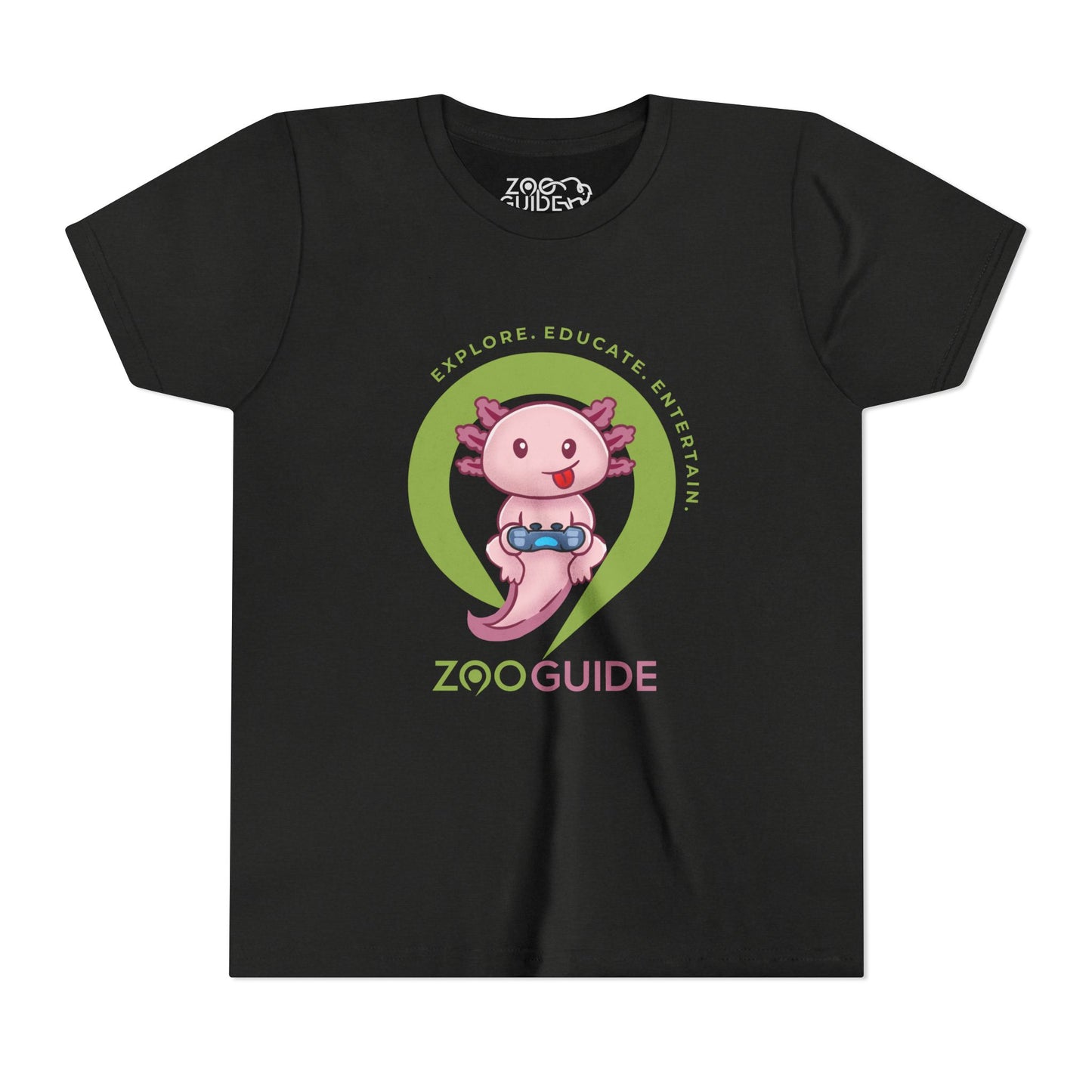 Axolotl Gaming in Zoo Guide™ Waypoint Icon Youth Tee Shirt by Zoo Guide™