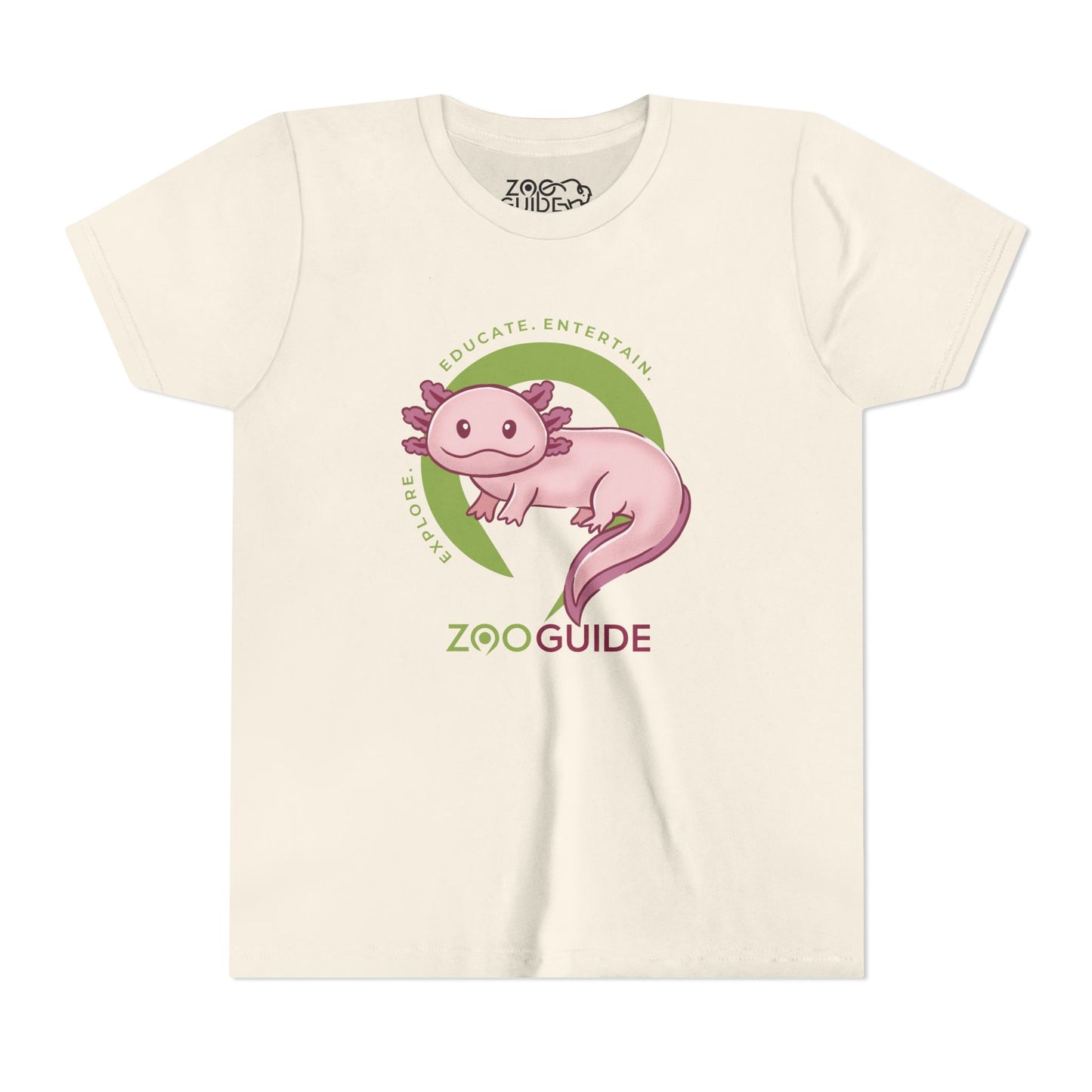 Axolotl in Zoo Guide™ Waypoint Icon Youth Tee Shirt by Zoo Guide™