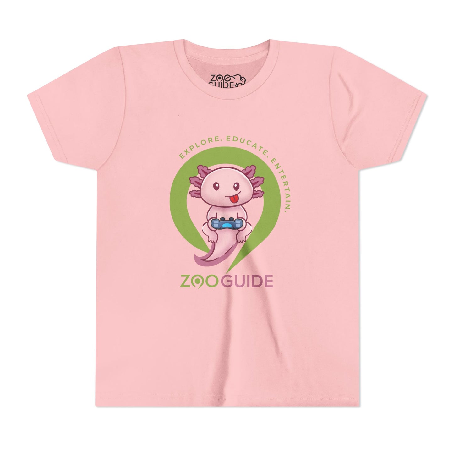 Axolotl Gaming in Zoo Guide™ Waypoint Icon Youth Tee Shirt by Zoo Guide™