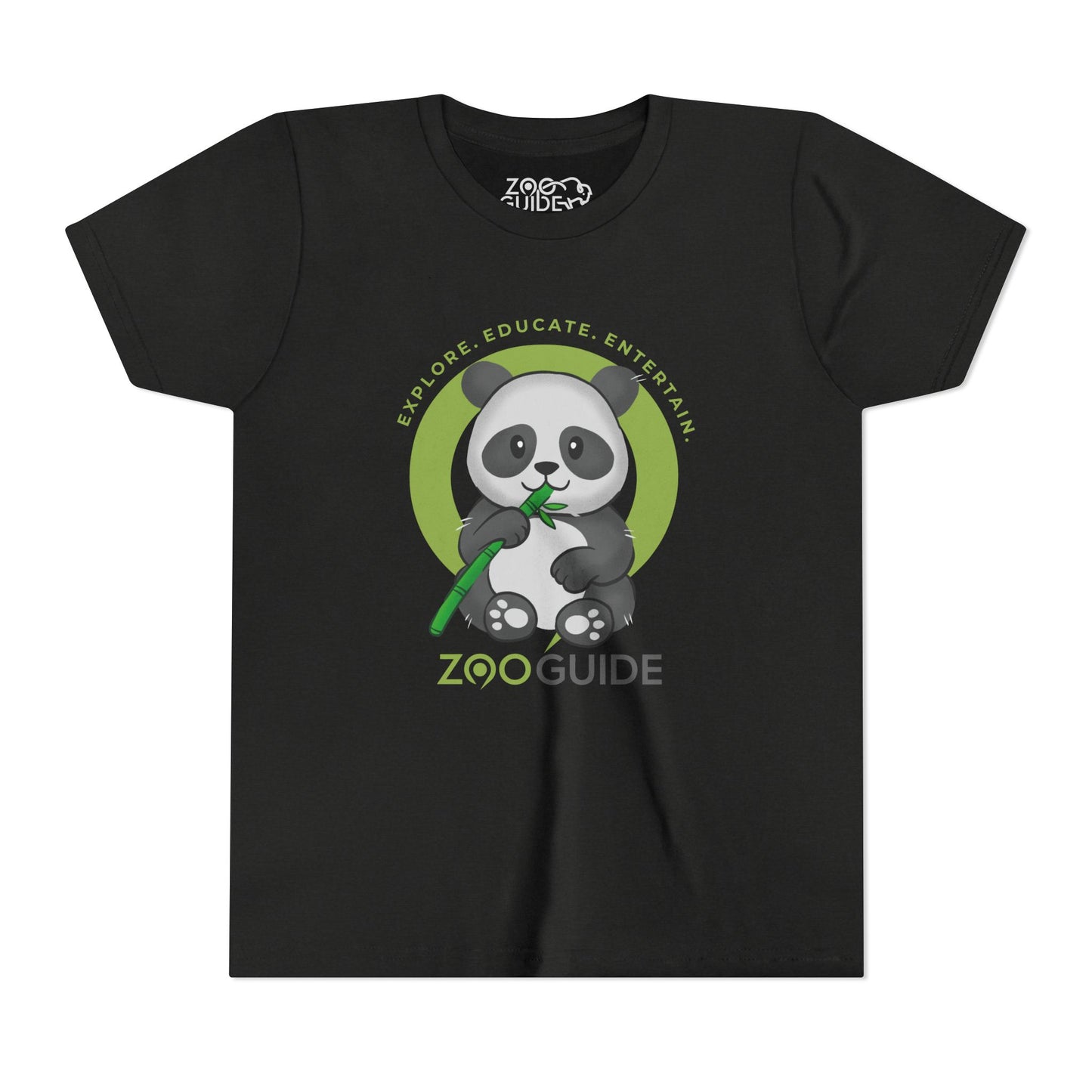 Panda Eating Bamboo in Zoo Guide™ Waypoint Icon Youth Tee Shirt by Zoo Guide™