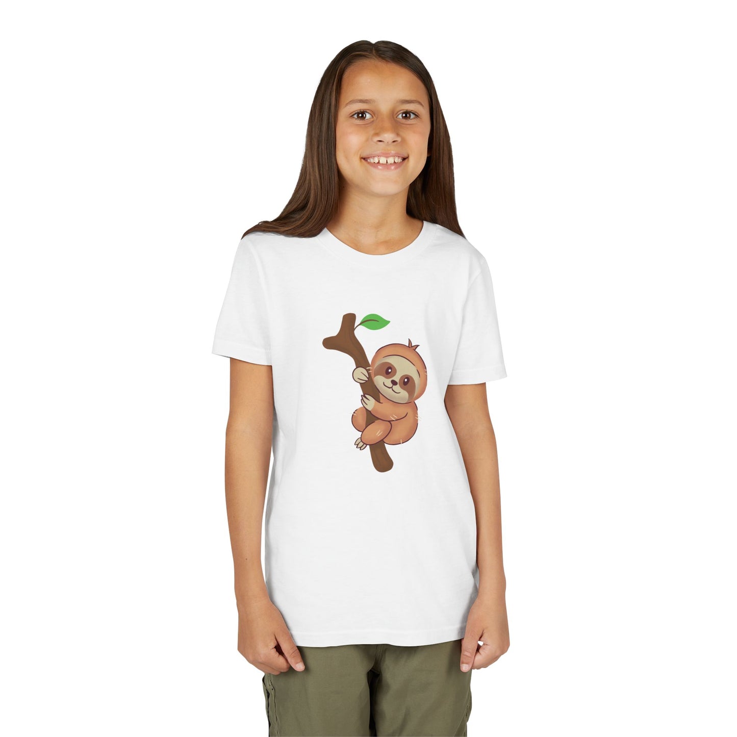 Sloth Tree Branch Youth Tee Shirt by Zoo Guide™
