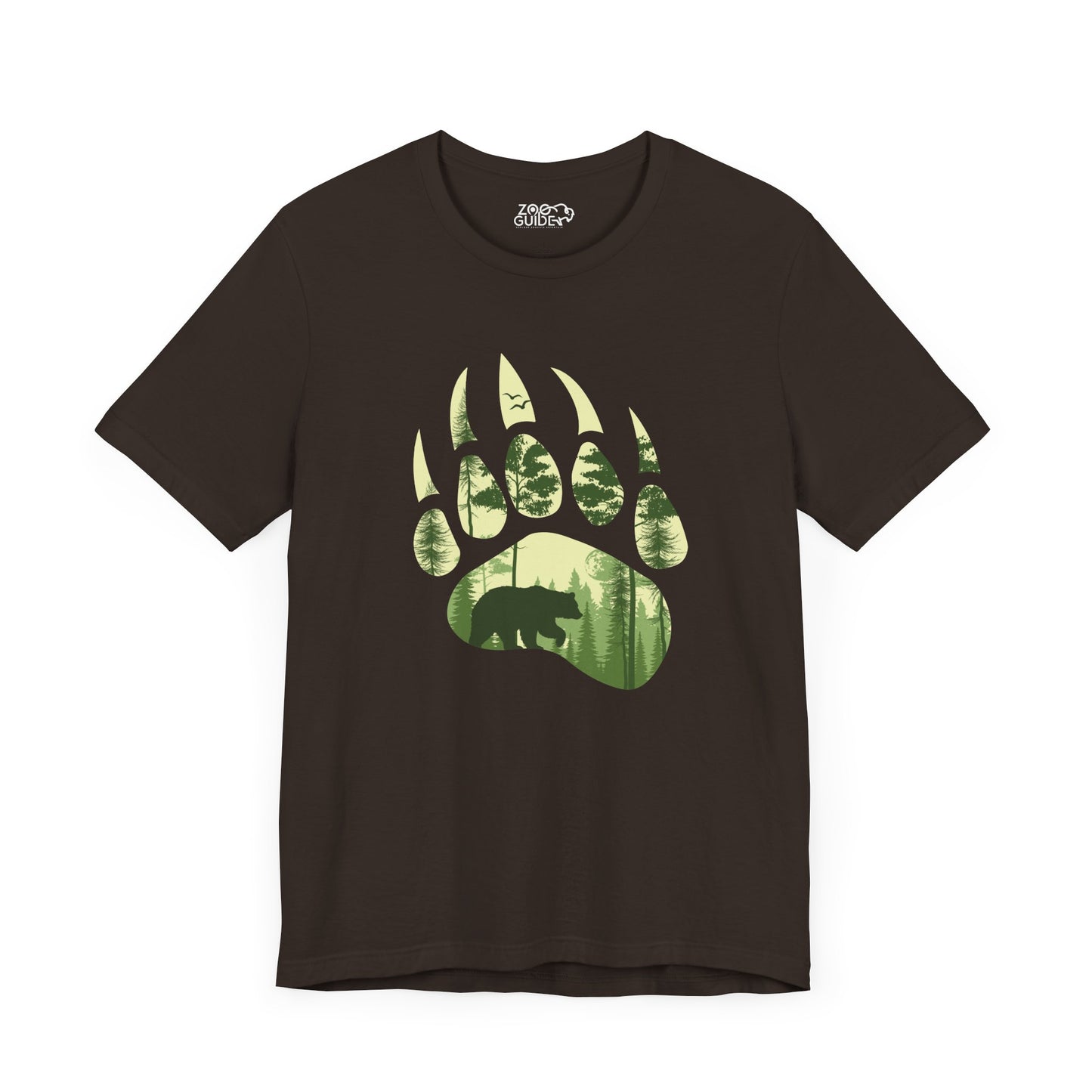 Bear Print Adult Unisex Tee Shirt by Zoo Guide™