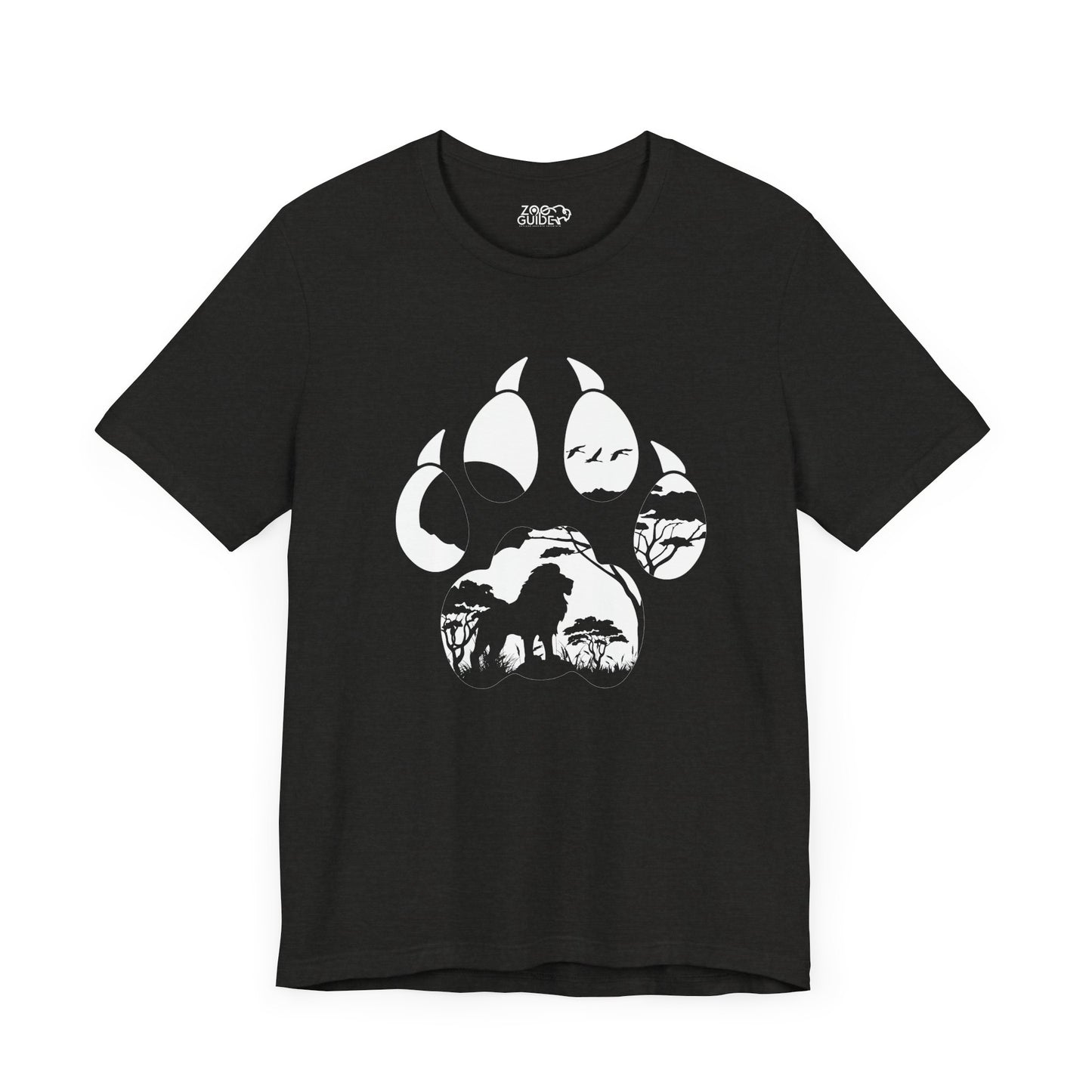 African Lion Print Adult Unisex Tee Shirt by Zoo Guide™