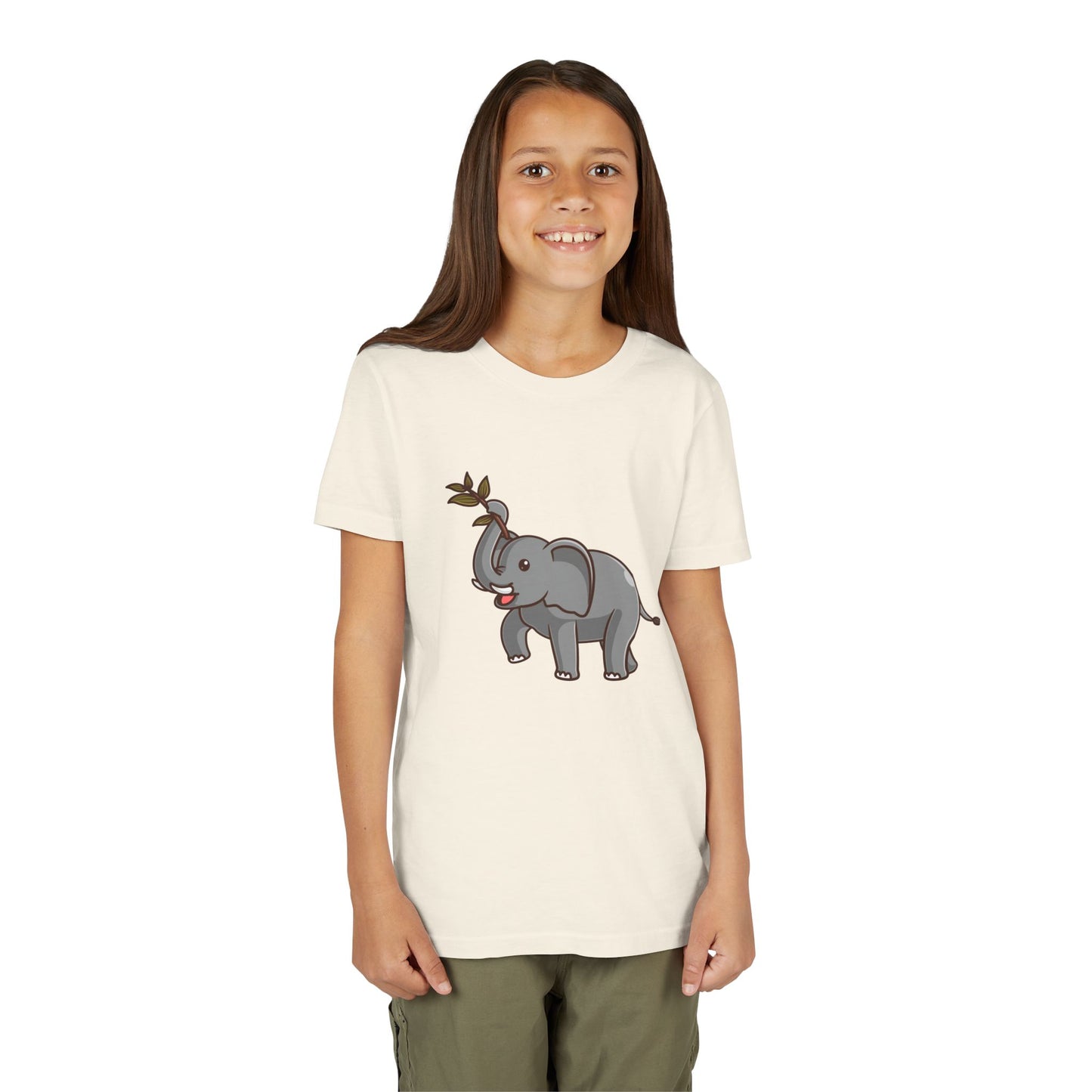 African Elephant Kawaii Style Youth Tee Shirt by Zoo Guide™