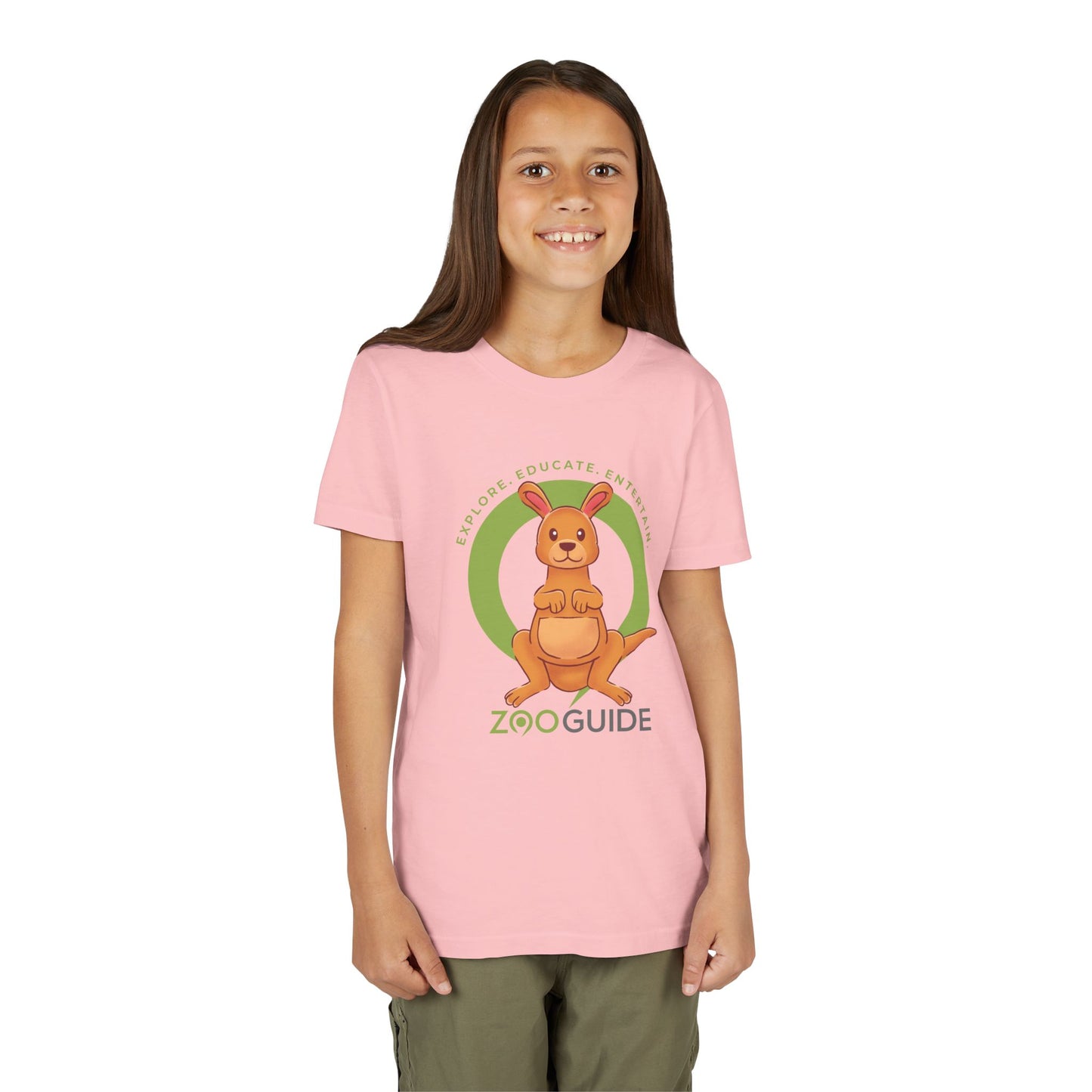 Red Kangaroo in Zoo Guide™ Waypoint Icon Youth Tee Shirt by Zoo Guide™