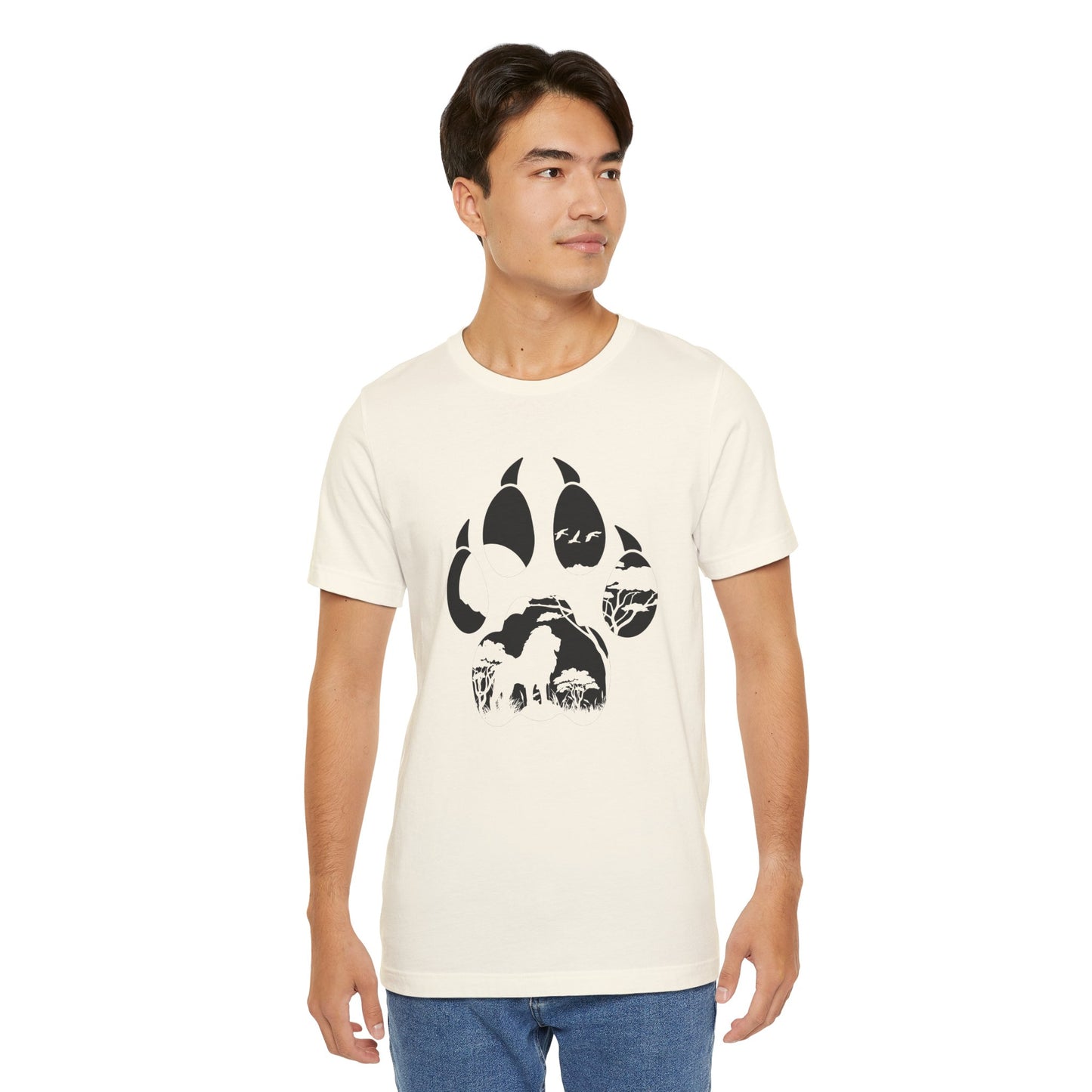 African Lion Print Adult Unisex Tee Shirt by Zoo Guide™