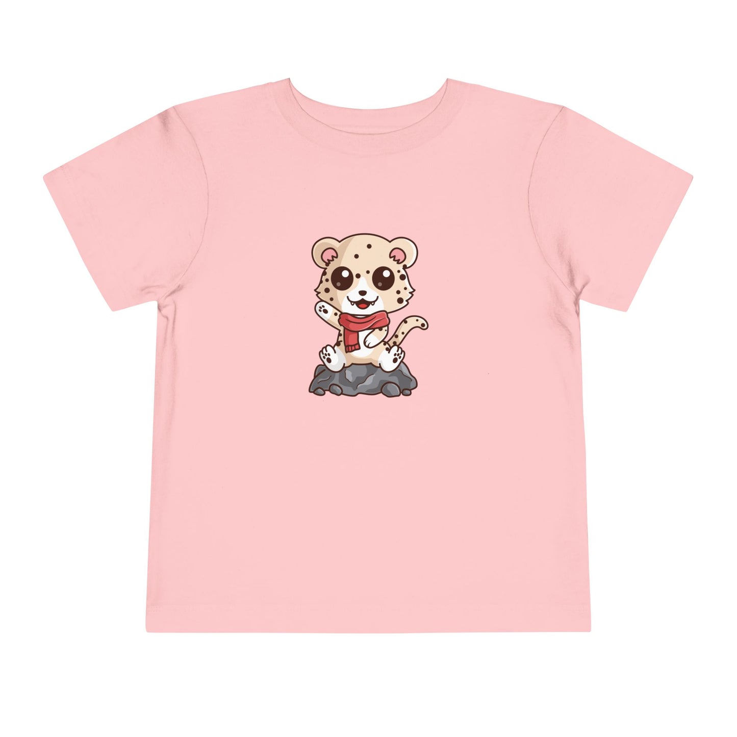 Snow Leopard Kawaii Style Toddler Tee Shirt by Zoo Guide™