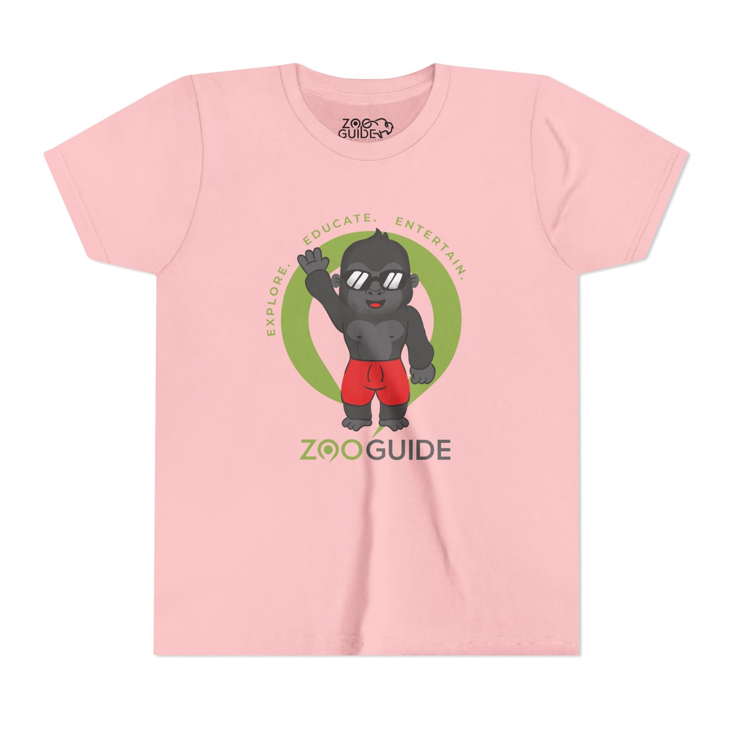 Gorilla 'Dude' in Zoo Guide™ Waypoint Icon Youth Tee Shirt by Zoo Guide™
