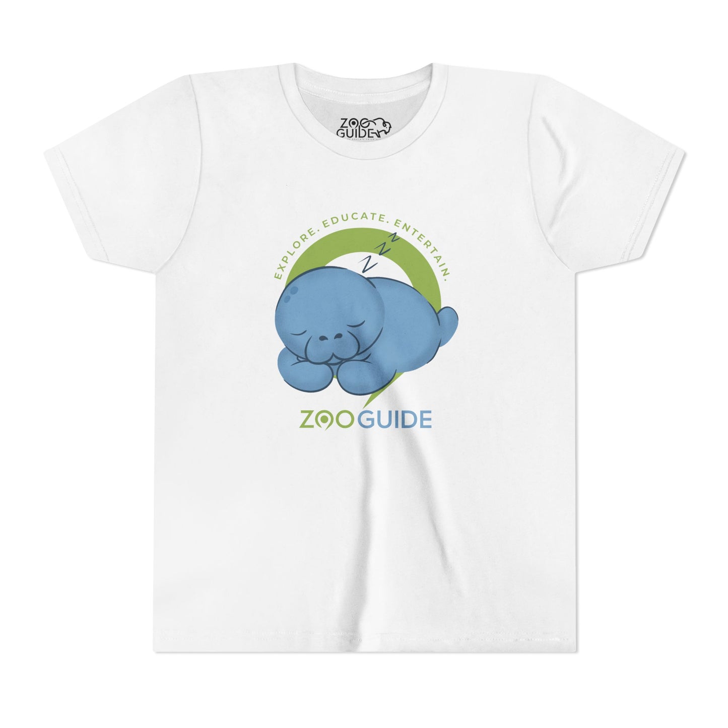 Manatee Sleepin' in Zoo Guide™ Waypoint Icon Youth Tee Shirt by Zoo Guide™