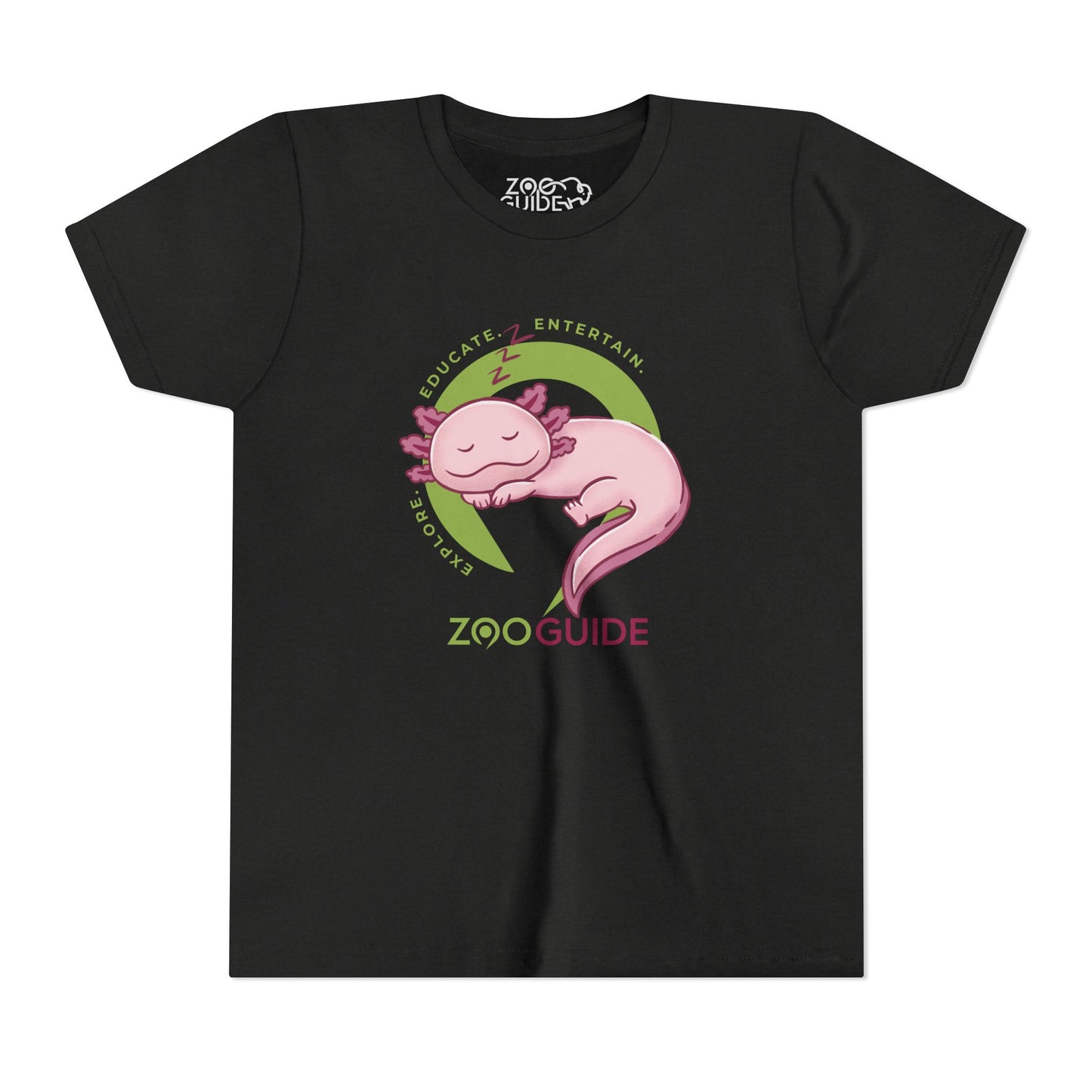 Axolotl Sleeping in Zoo Guide™ Waypoint Icon Youth Tee Shirt by Zoo Guide™