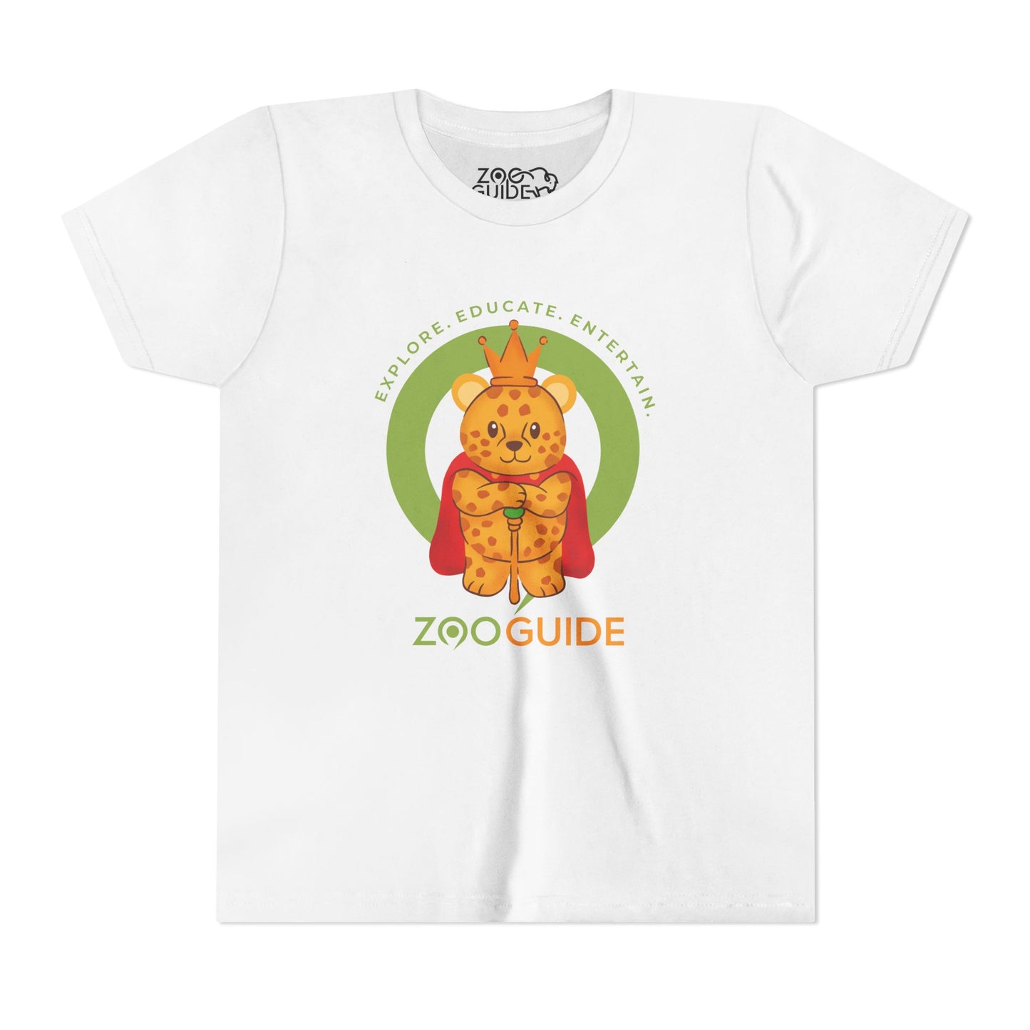 The Regal African Leopard in Zoo Guide™ Waypoint Icon Youth Tee Shirt by Zoo Guide™