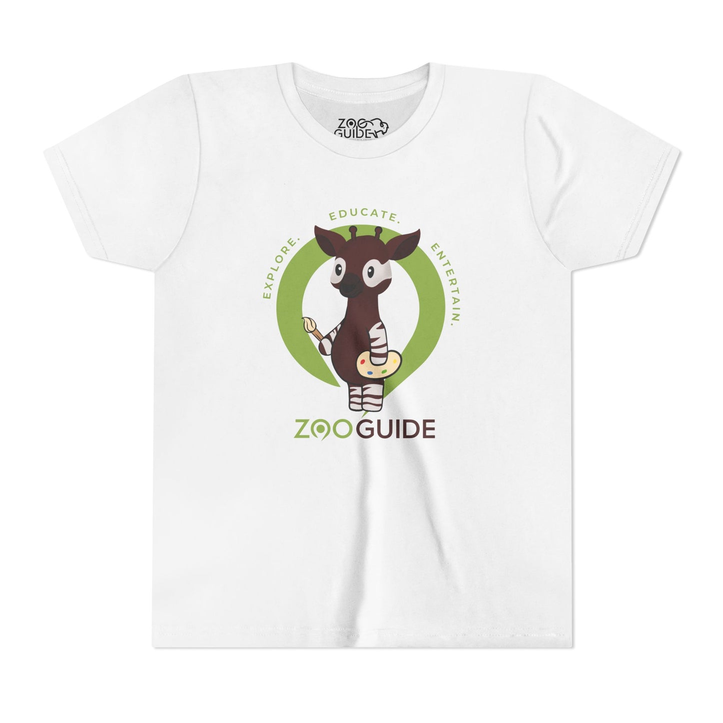 Okapi Painting in Zoo Guide™ Waypoint Icon Youth Tee Shirt by Zoo Guide™