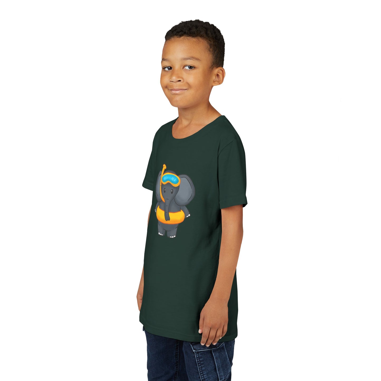 African Elephant "Beach Day" Youth Tee Shirt by Zoo Guide™