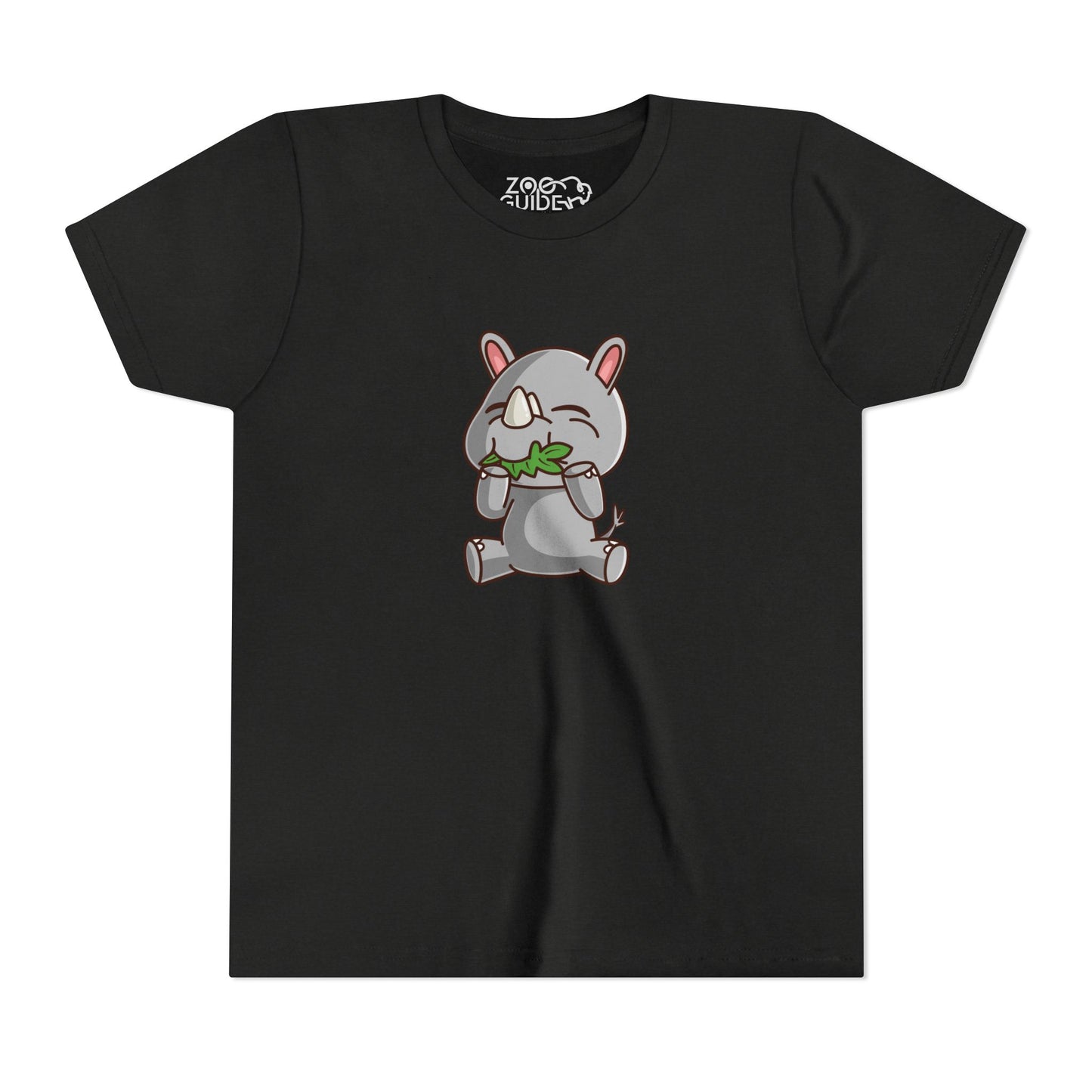 Rhino Snackin' Kawaii Style Youth Tee Shirt by Zoo Guide™