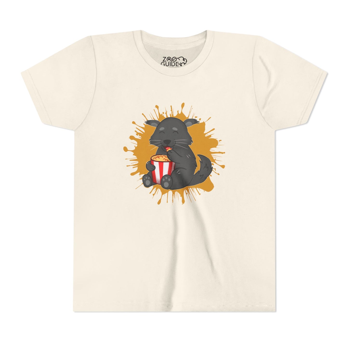 Binturong Popcorn Color Splash Youth Tee Shirt by Zoo Guide™