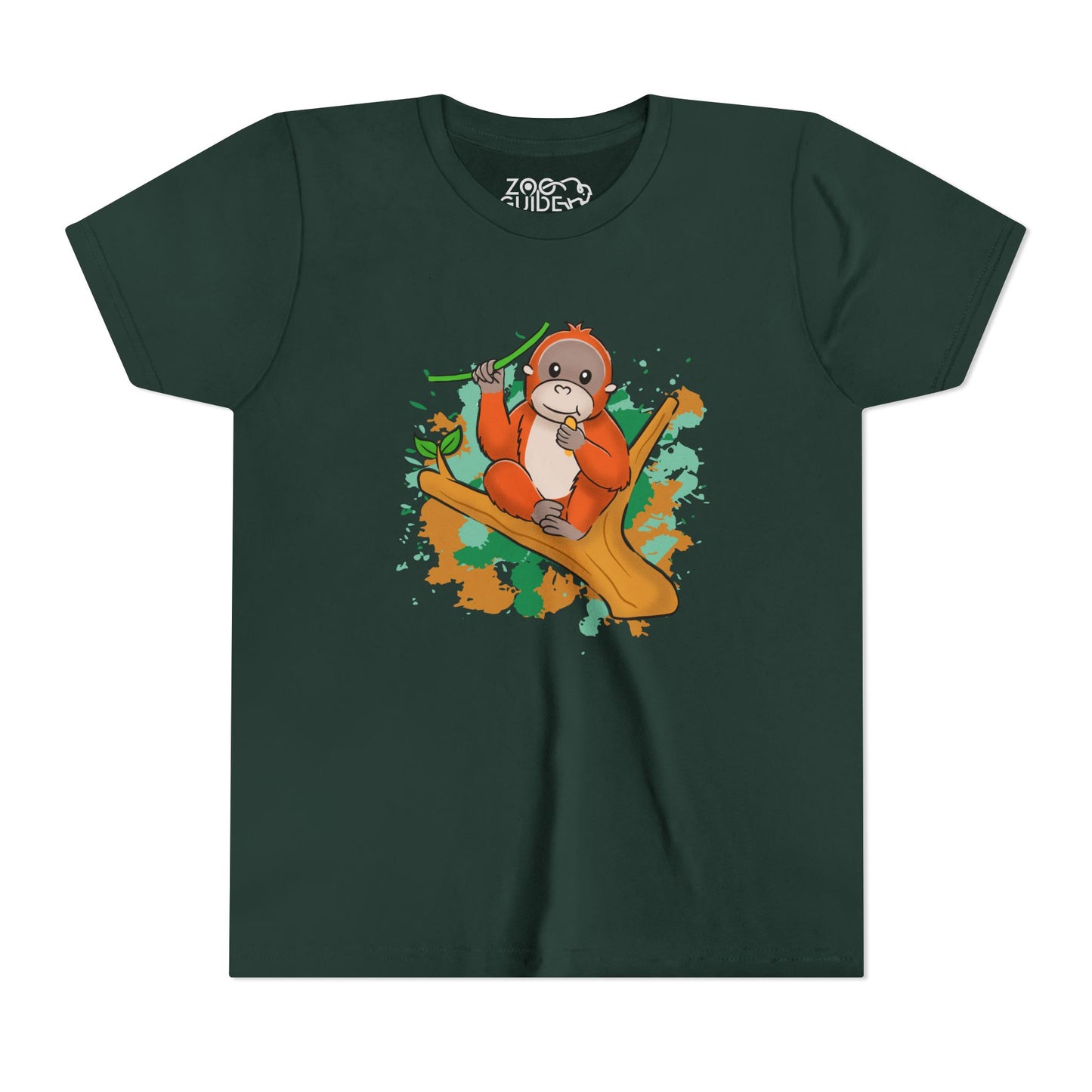 Orangutan Color Splash Youth Tee Shirt by Zoo Guide™