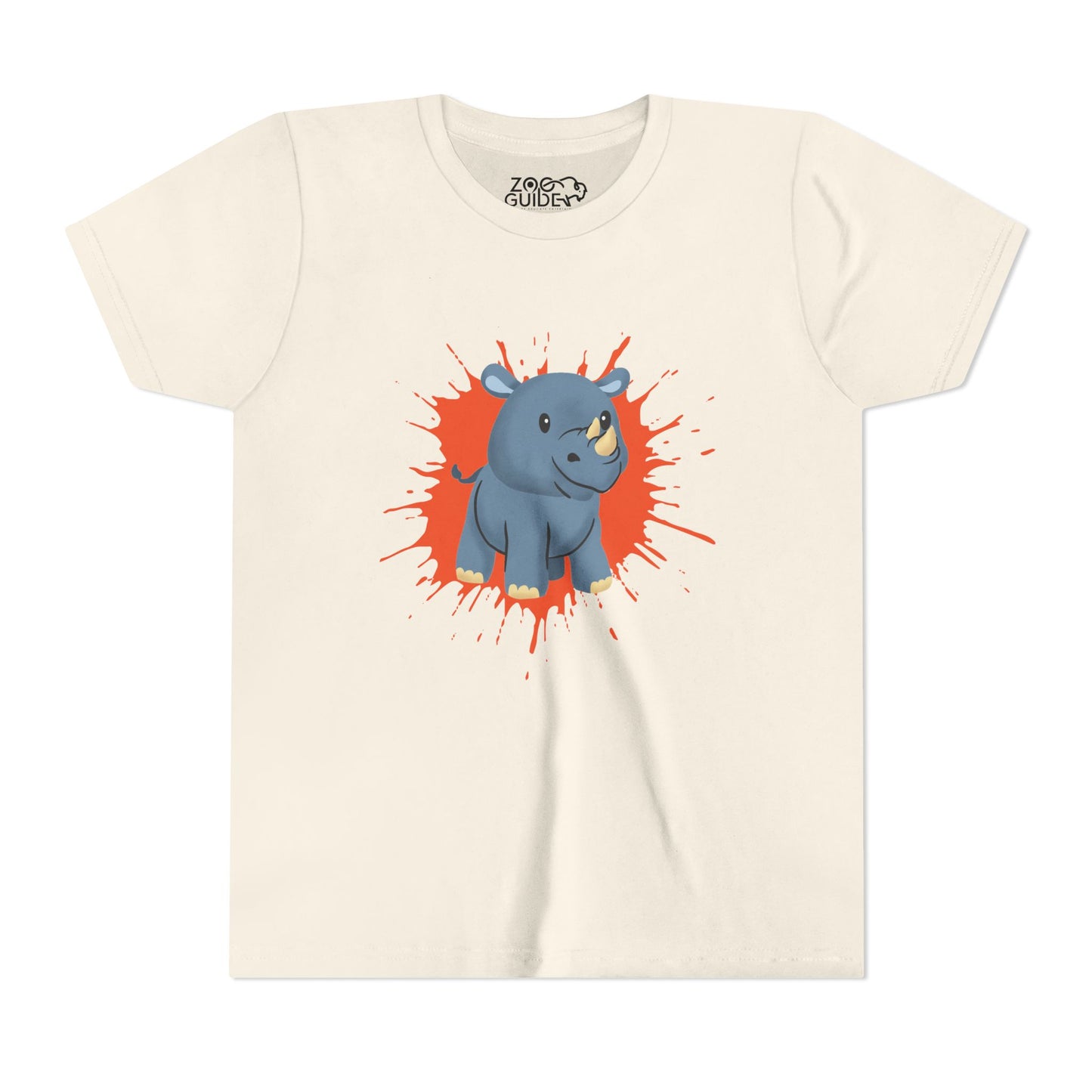 Rhino Color Splash Youth Tee Shirt by Zoo Guide™
