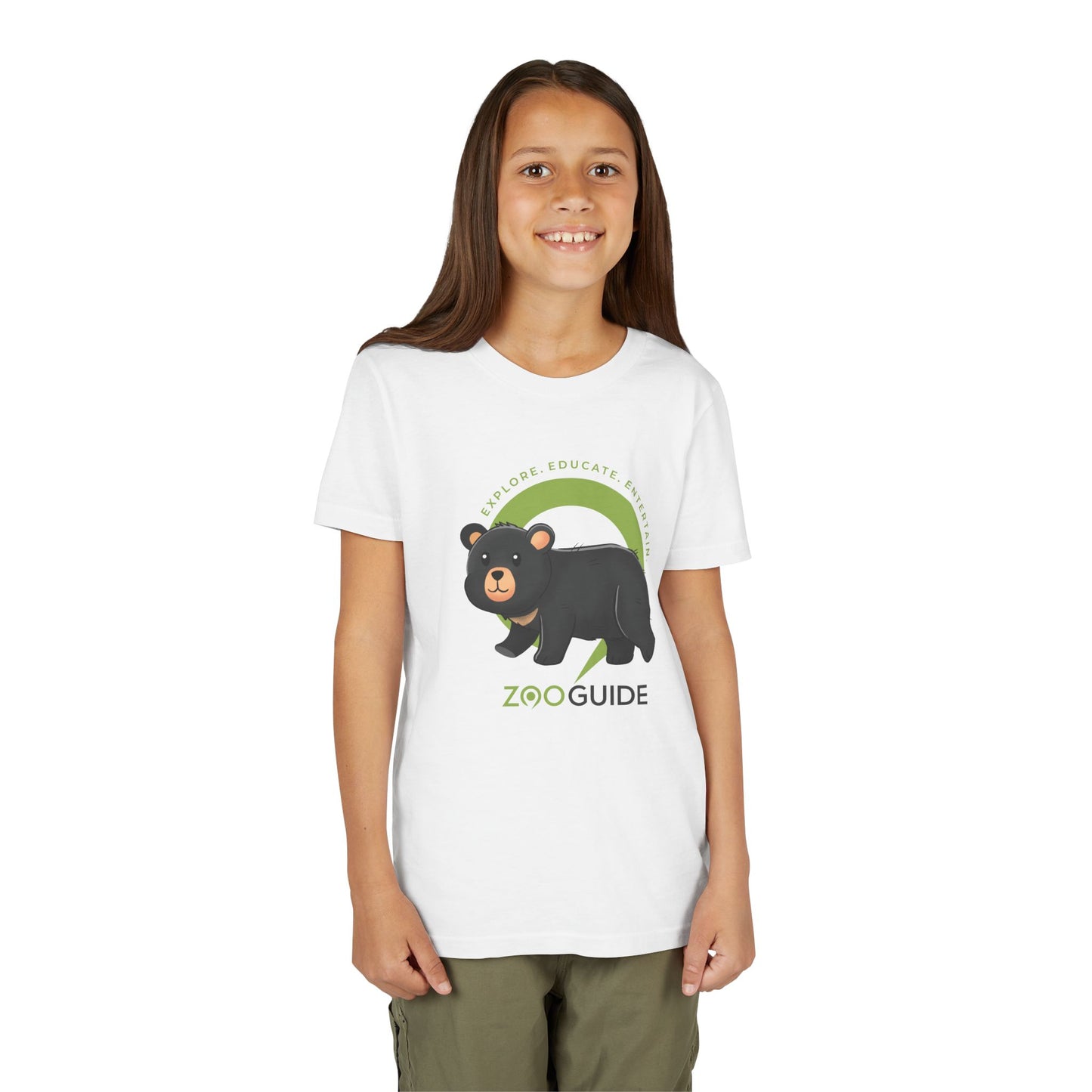 American Black Bear in Zoo Guide™ Waypoint Icon Youth Tee Shirt by Zoo Guide™