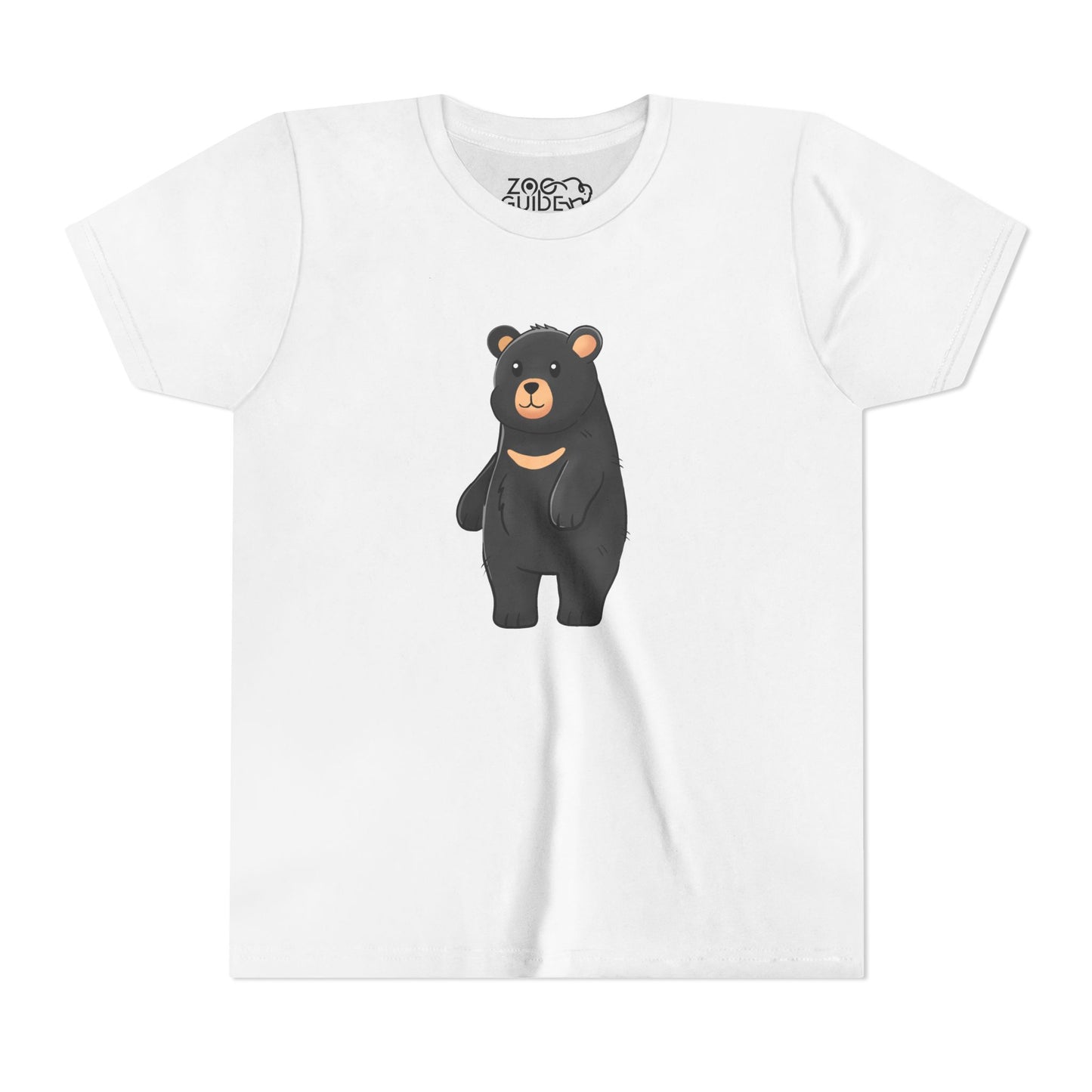 American Black Bear Standing Youth Tee Shirt by Zoo Guide™