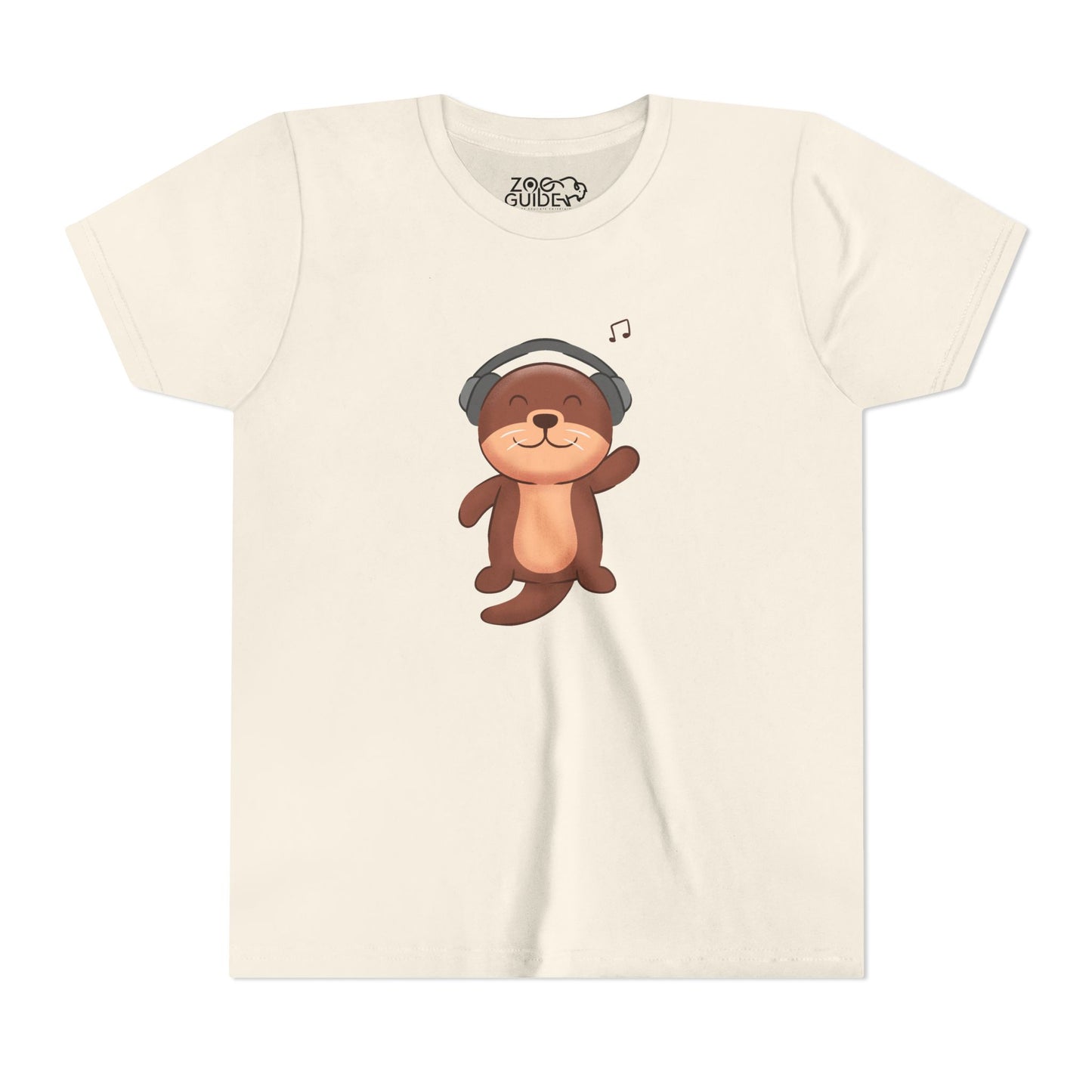 Asian Small Clawed Otter Jammin' Youth Tee Shirt by Zoo Guide™