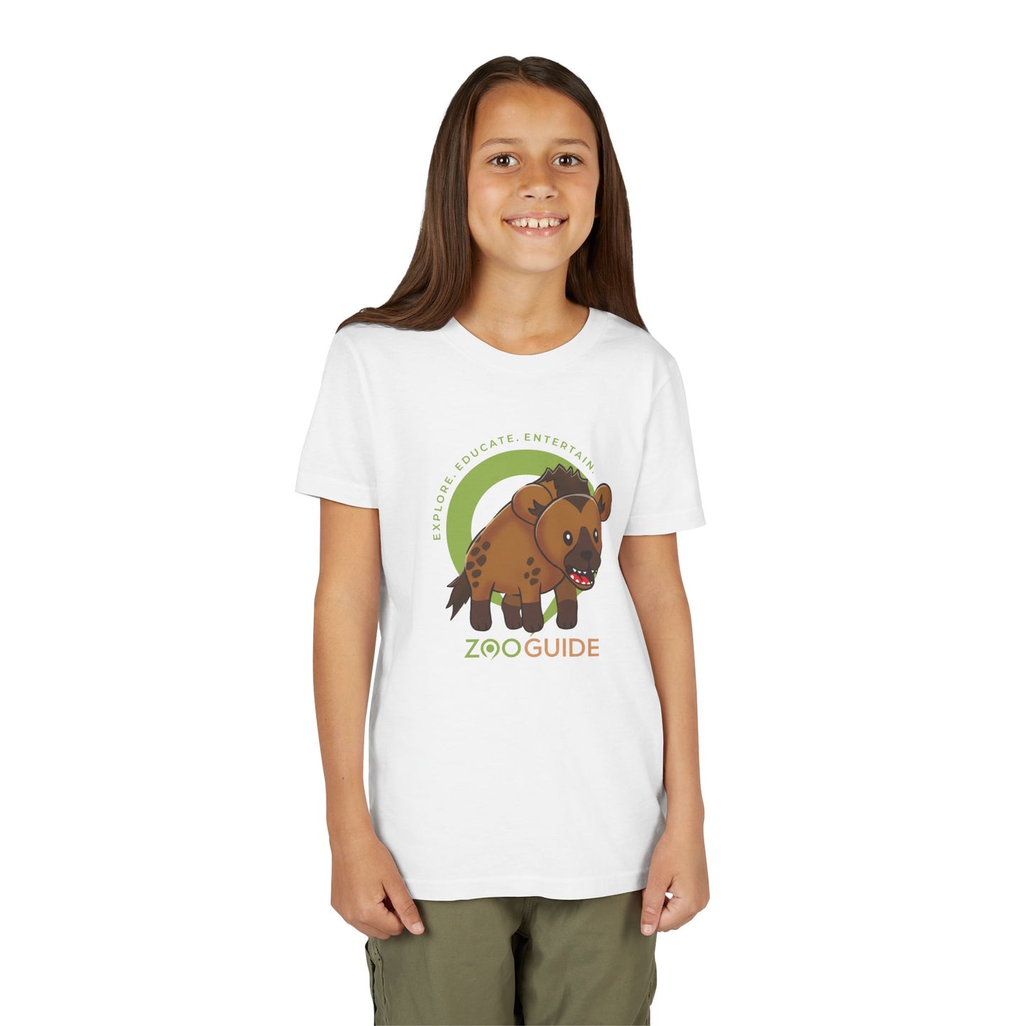 Spotted Hyena in Zoo Guide™ Waypoint Icon Youth Tee Shirt by Zoo Guide™