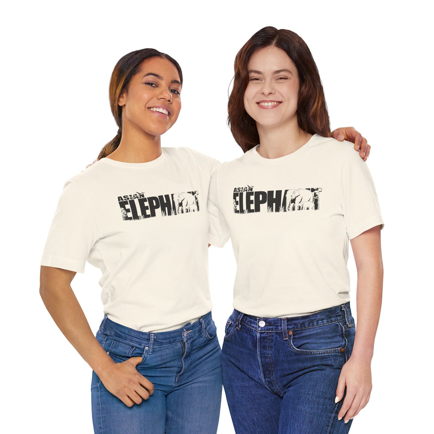 ASIAN ELEPHANT Adult Unisex Tee Shirt by Zoo Guide™