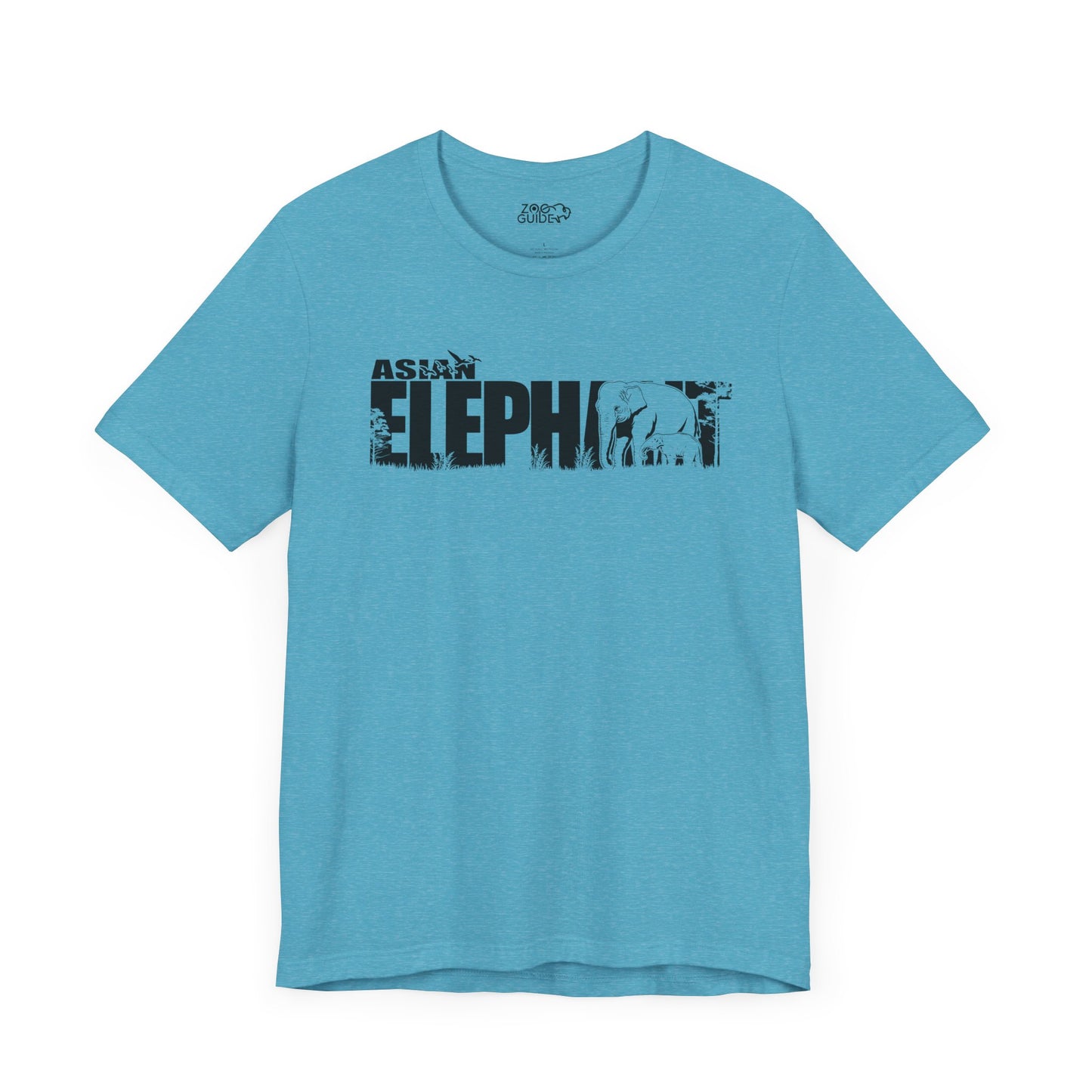 ASIAN ELEPHANT Adult Unisex Tee Shirt by Zoo Guide™
