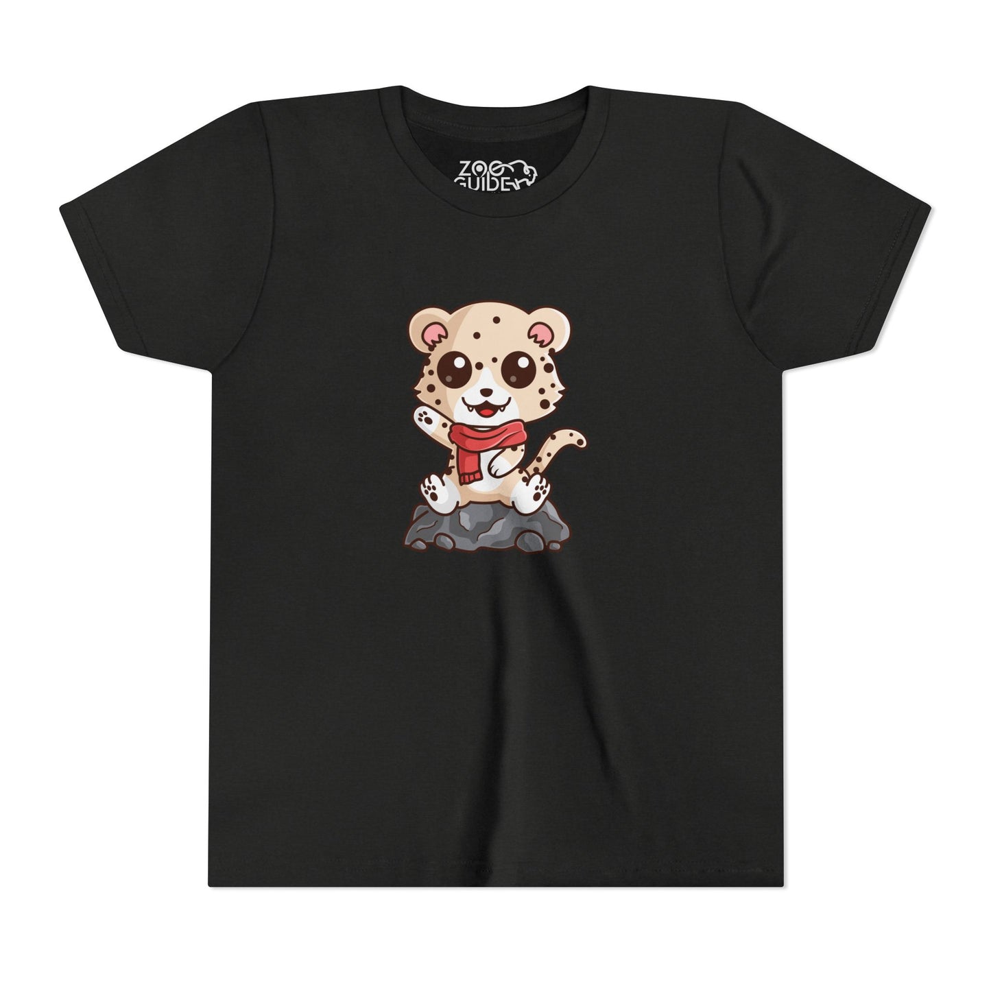 Snow Leopard Kawaii Style Youth Tee Shirt by Zoo Guide™