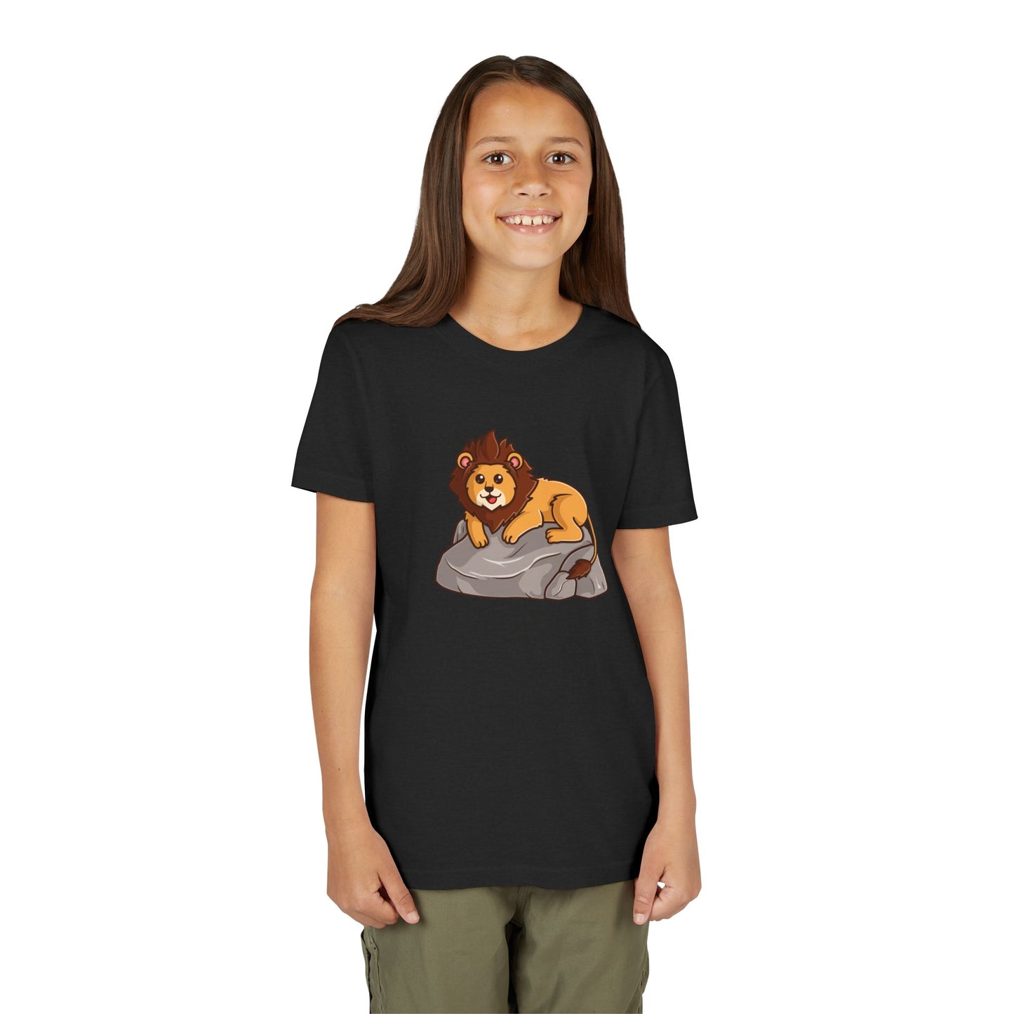 African Lion Kawaii Style Youth Tee Shirt by Zoo Guide™