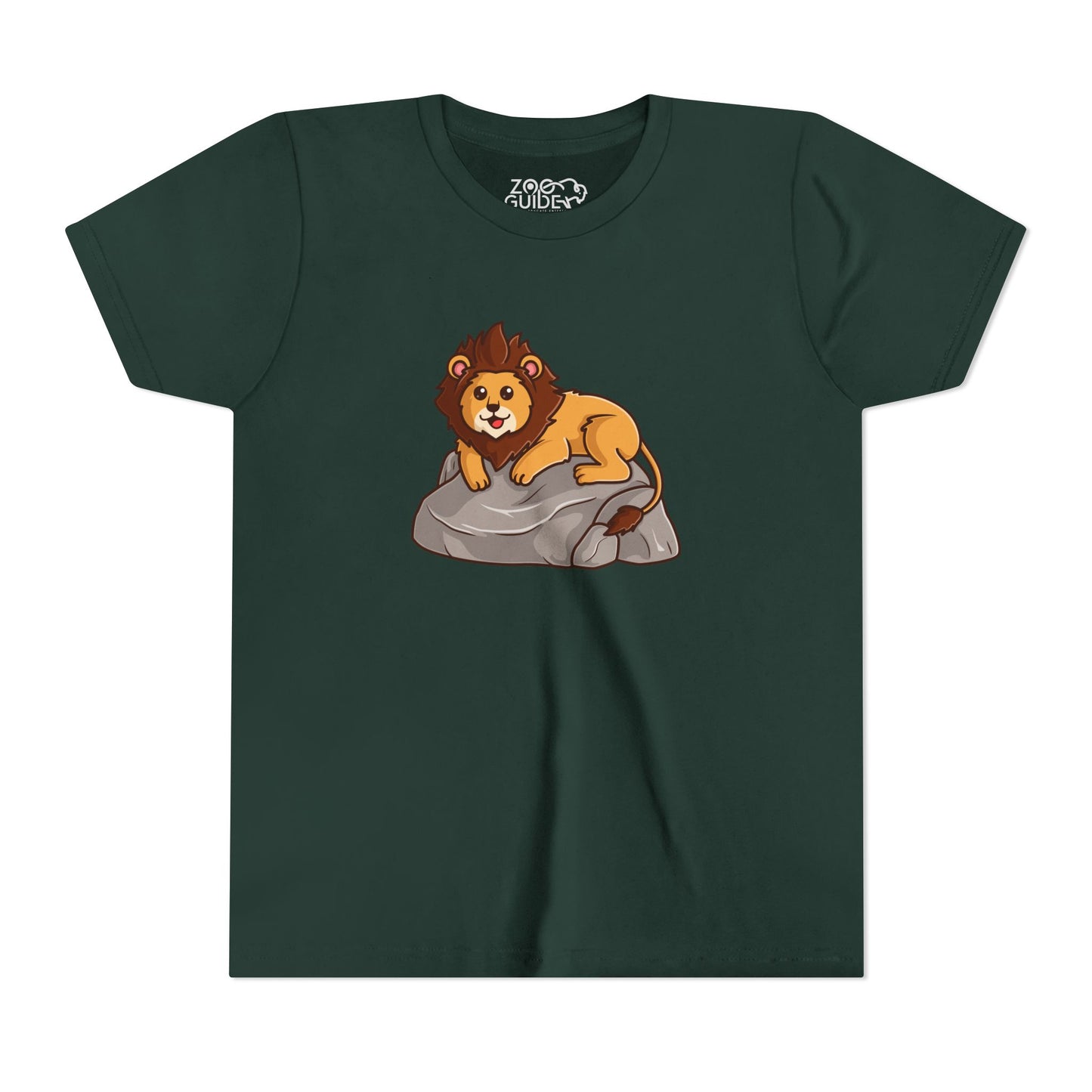 African Lion Kawaii Style Youth Tee Shirt by Zoo Guide™